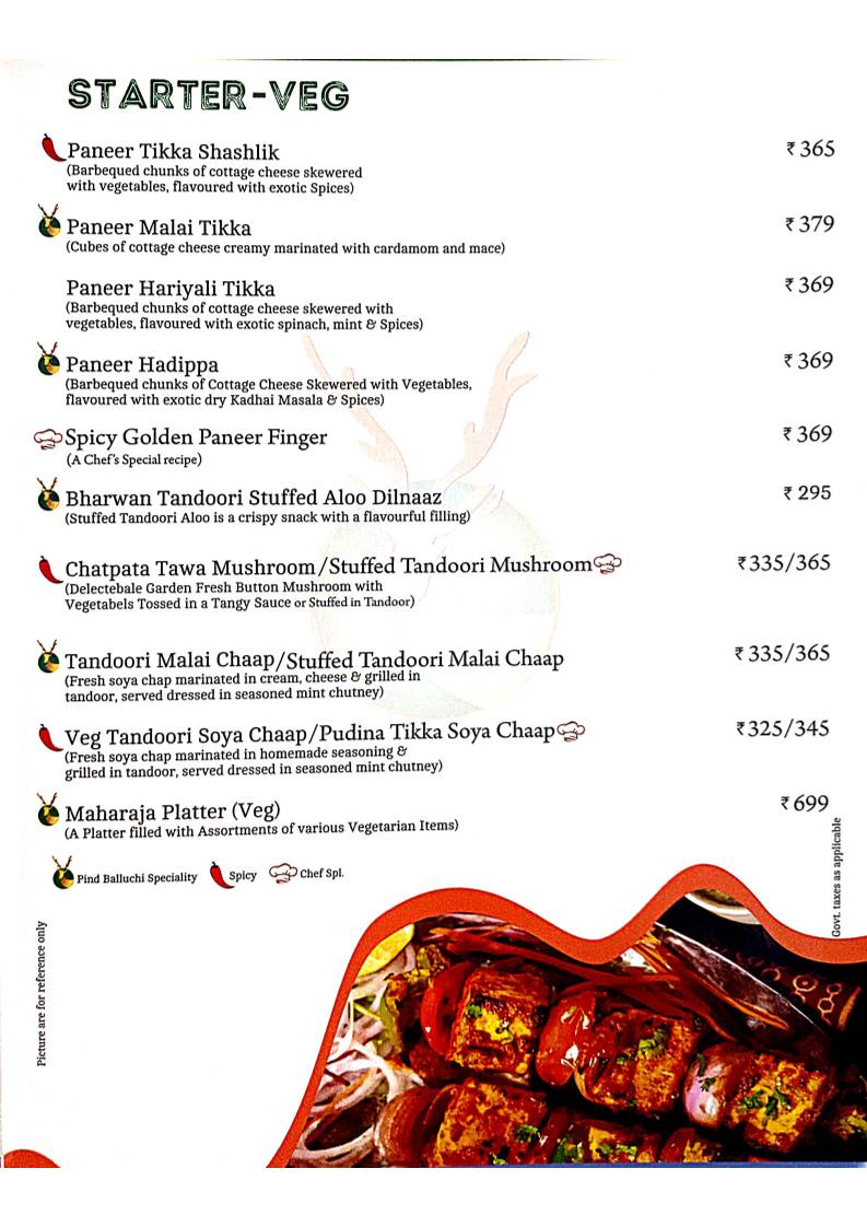 Pind Balluchi - Family Restaurant in Kanpur, Best Family Restaurant in kanpur menu