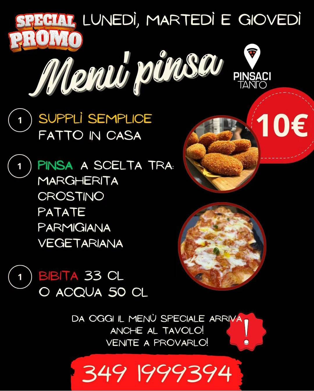 Menu di Pinsaci Tanto 