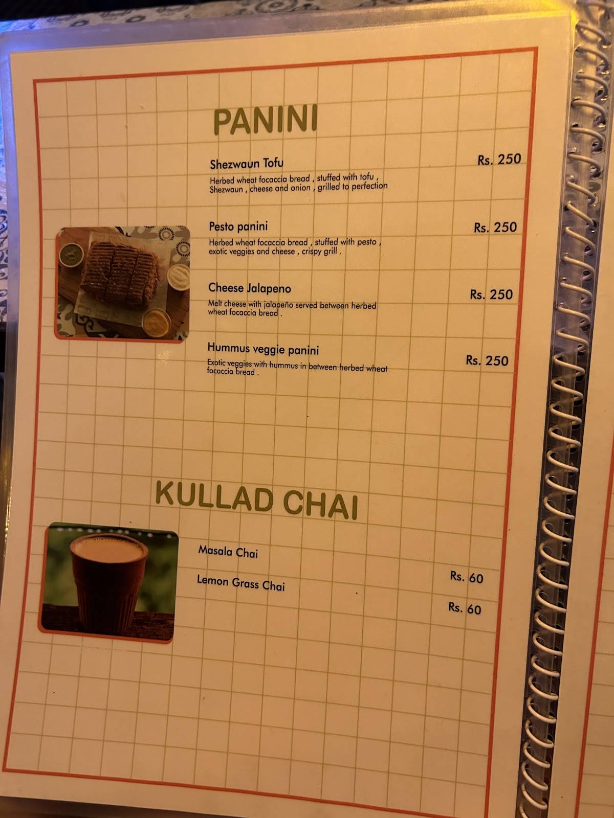 Pishu's Cafe menu