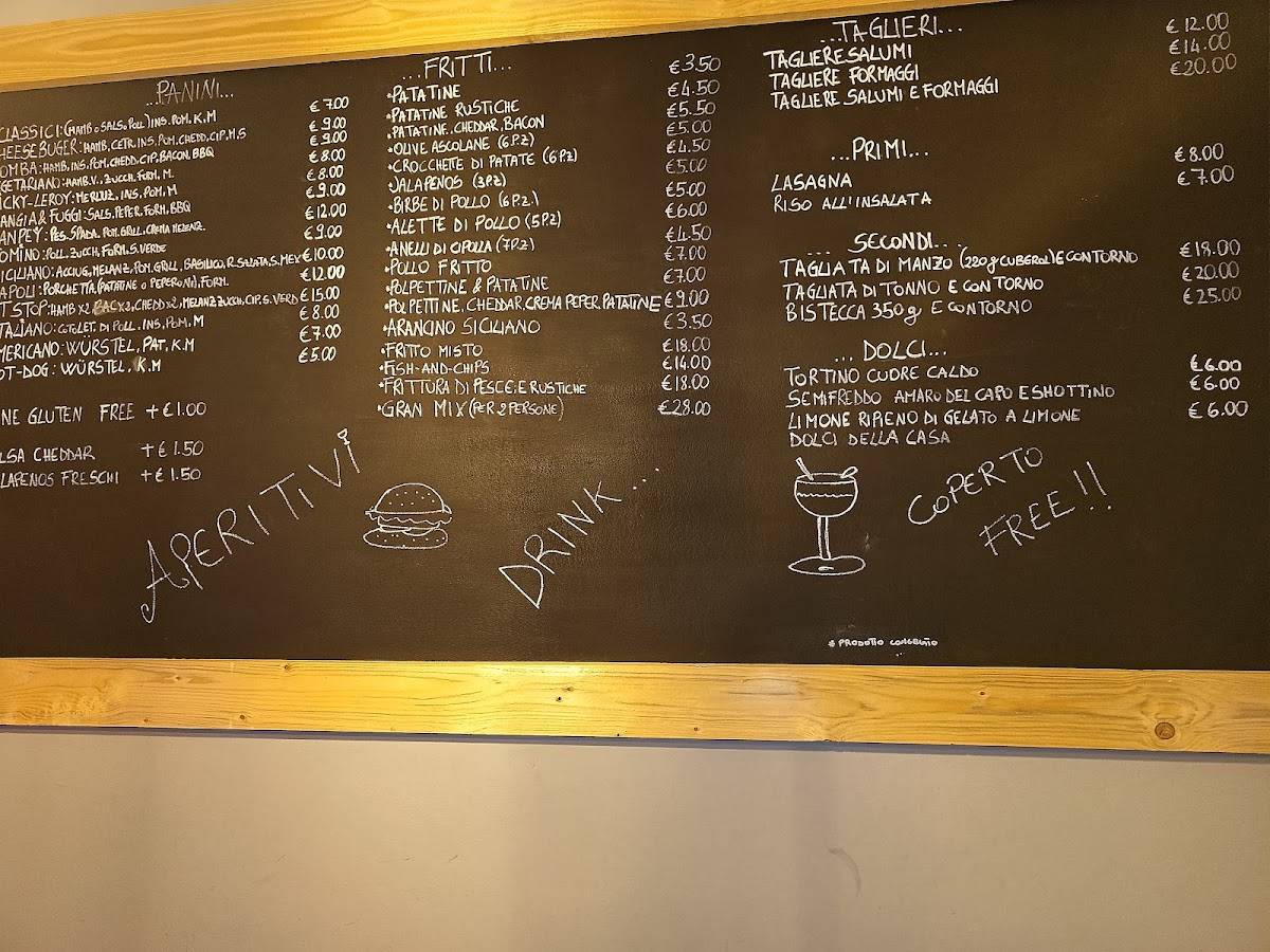Menu di Pitstop paninoteca e birreria 