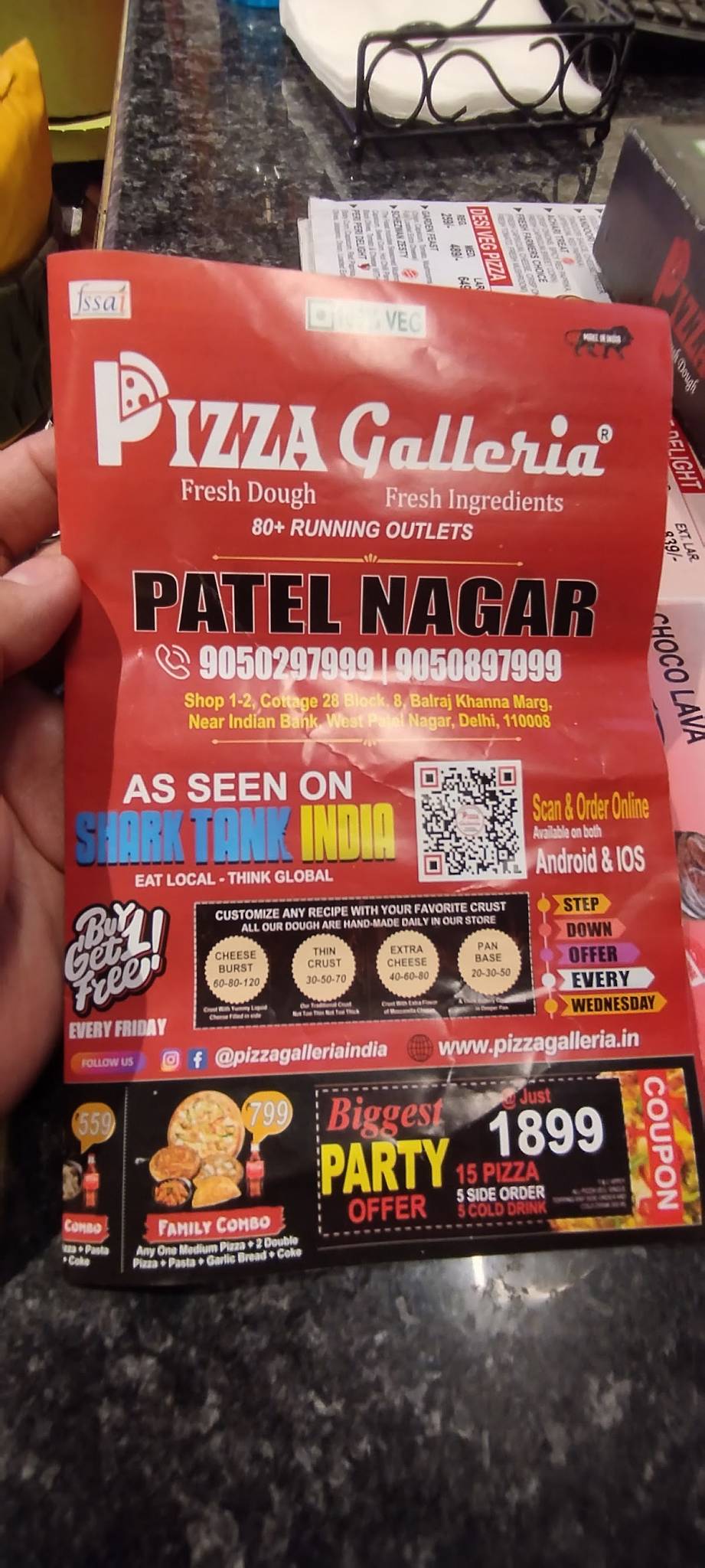 Pizza Galleria Patel Nagar menu
