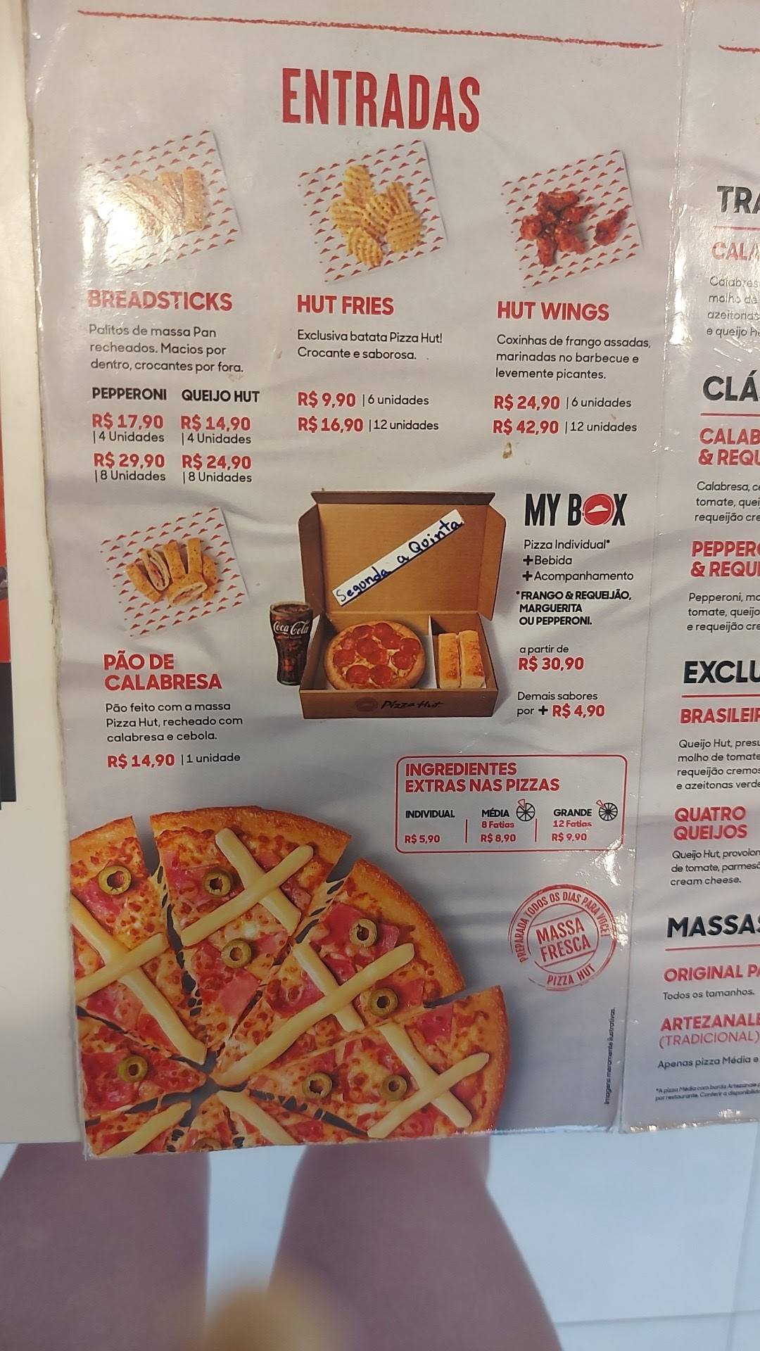 Pizza Hut cardápio