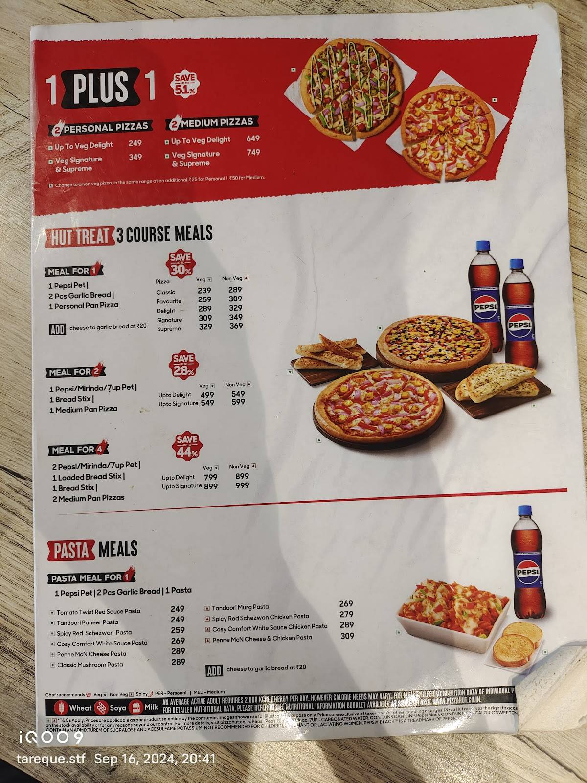 Pizza Hut Shivaji Nagar, Nanded menu