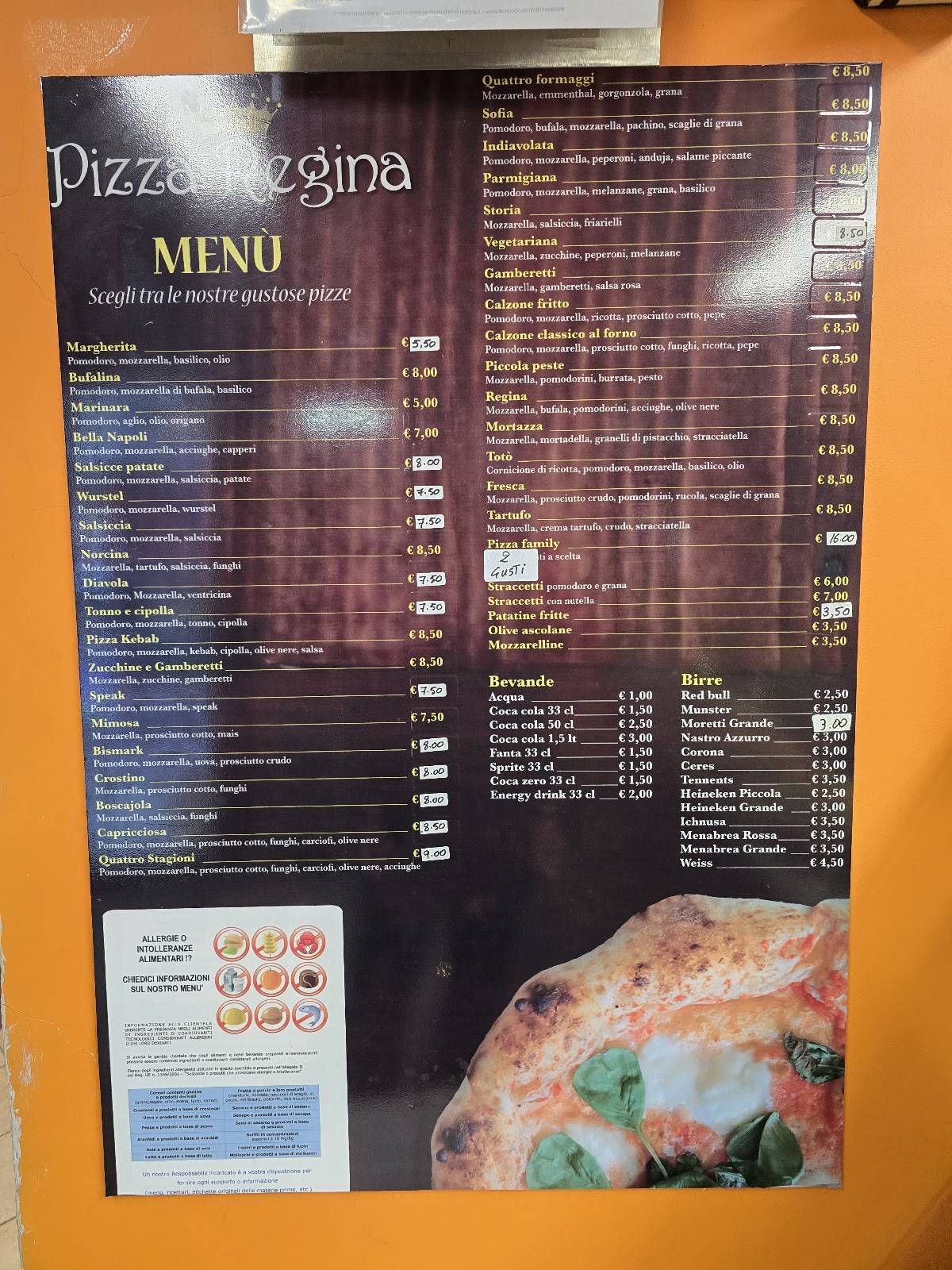 Menu di Pizza Regina 