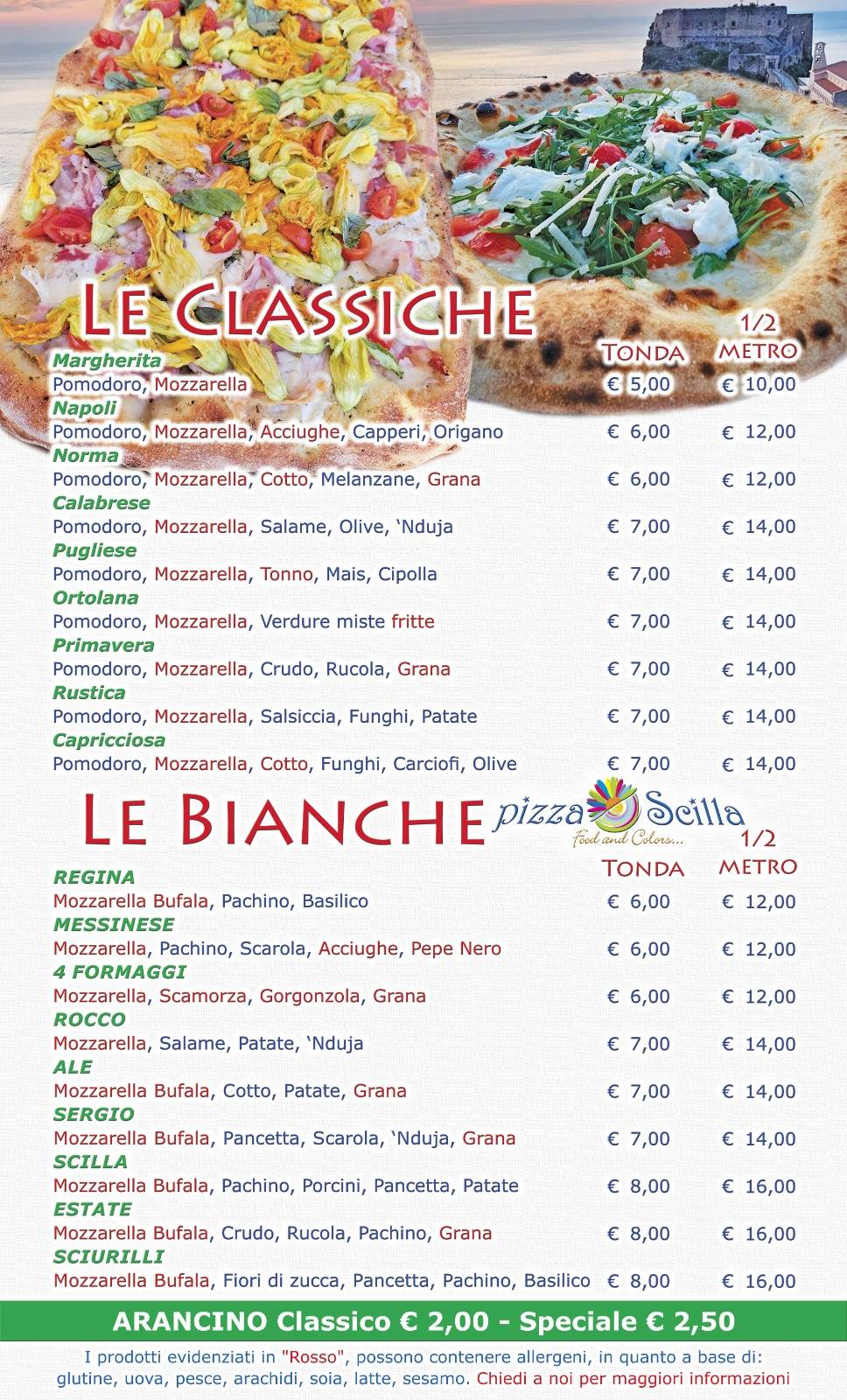 Menu di Pizza Scilla - Food & Colors... 