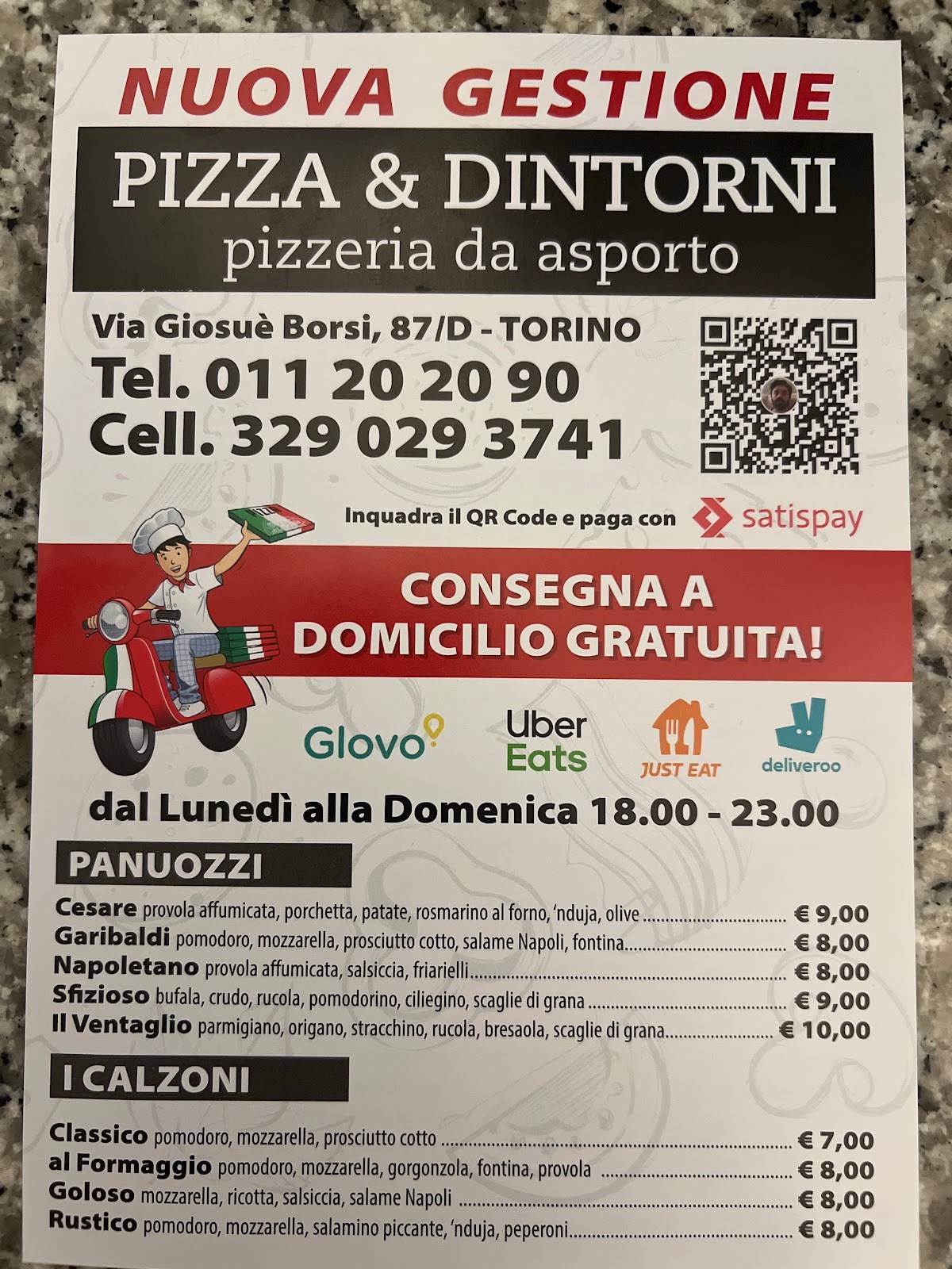 Menu di Pizza & Dintorni Nuova Gestione 