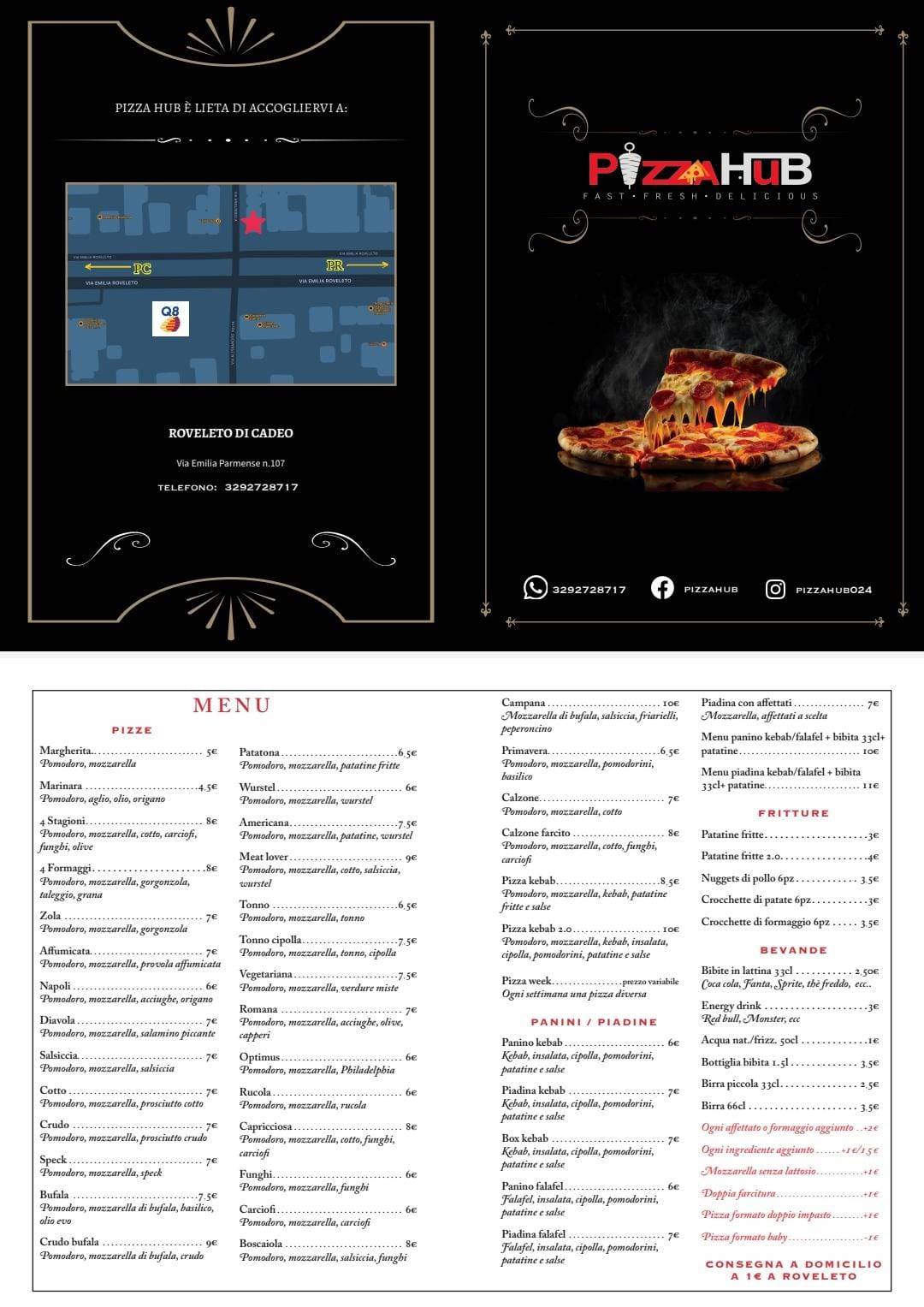 Menu di PizzaHub 
