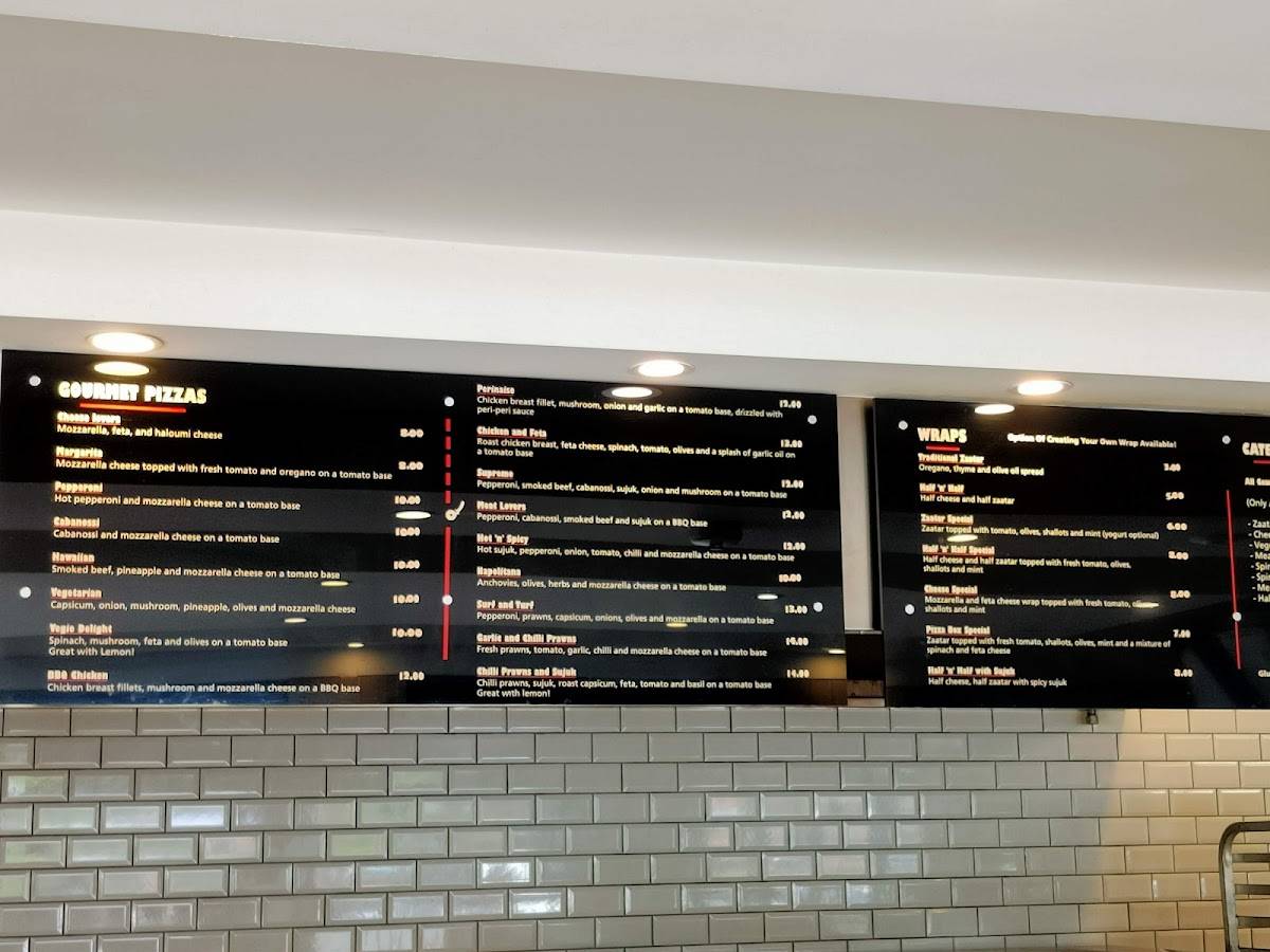 Menu at Pizzabox Café restaurant, Kogarah