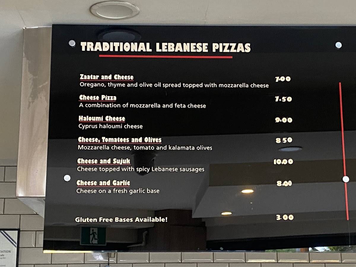 Menu at Pizzabox Café restaurant, Kogarah