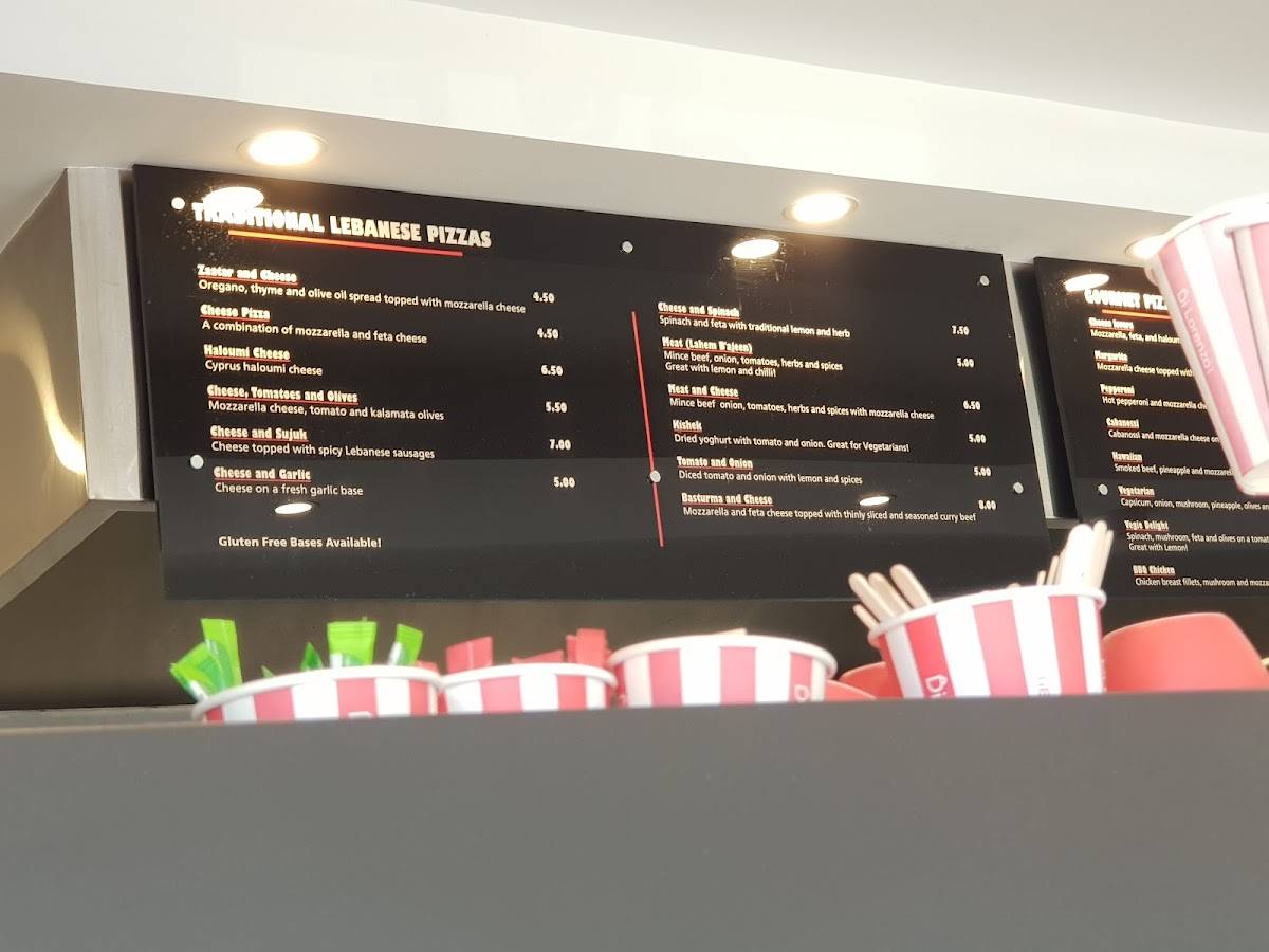 Menu at Pizzabox Café restaurant, Kogarah