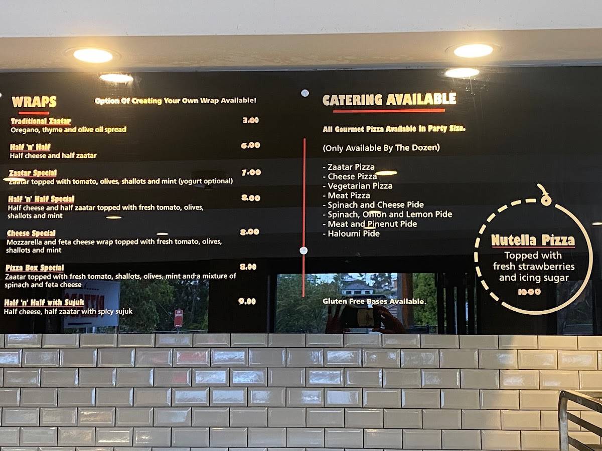 Menu at Pizzabox Café restaurant, Kogarah