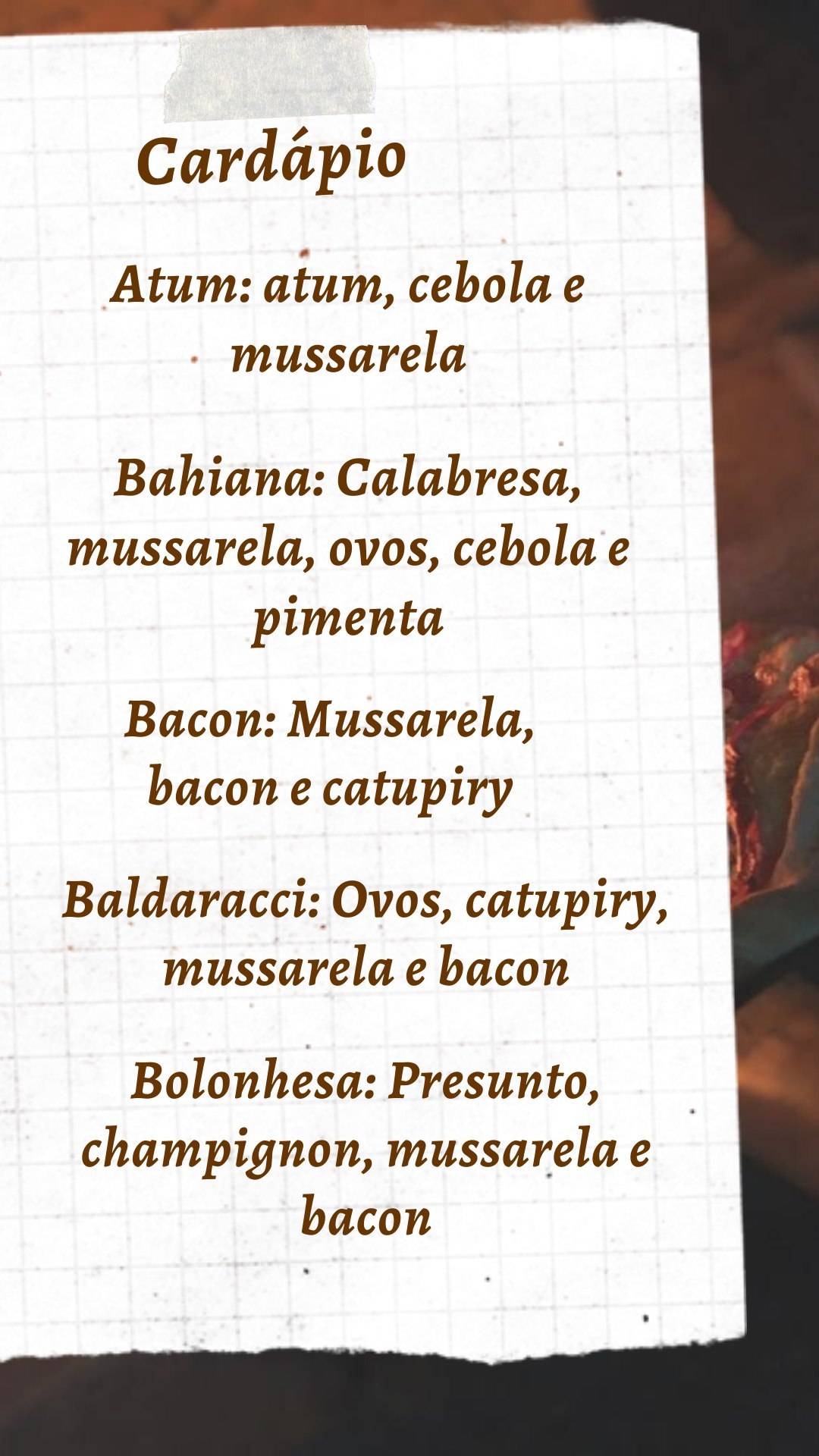 Pizzaria Forninho cardápio