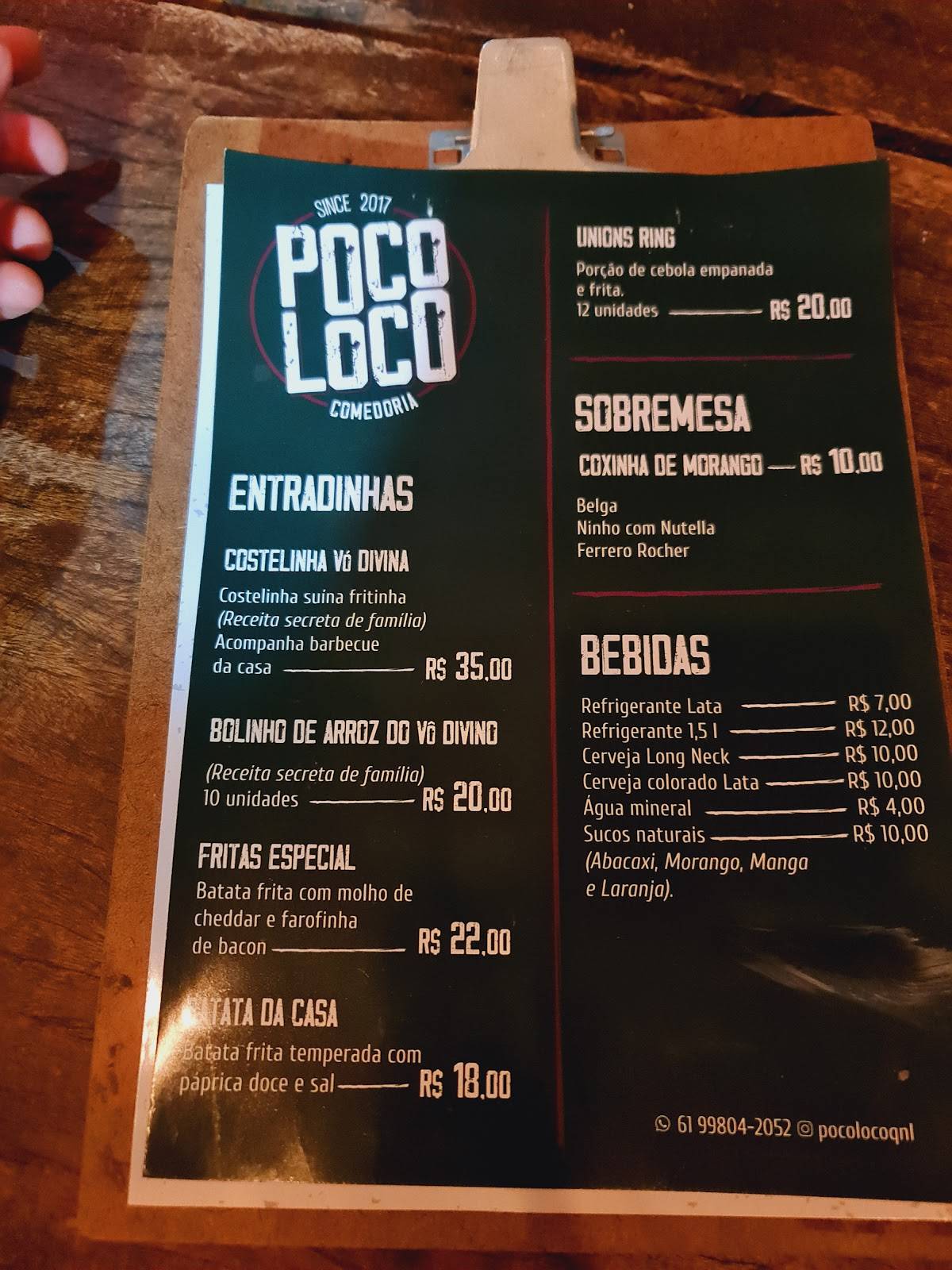 Pizzaria Poco Loco - Taguatinga cardápio