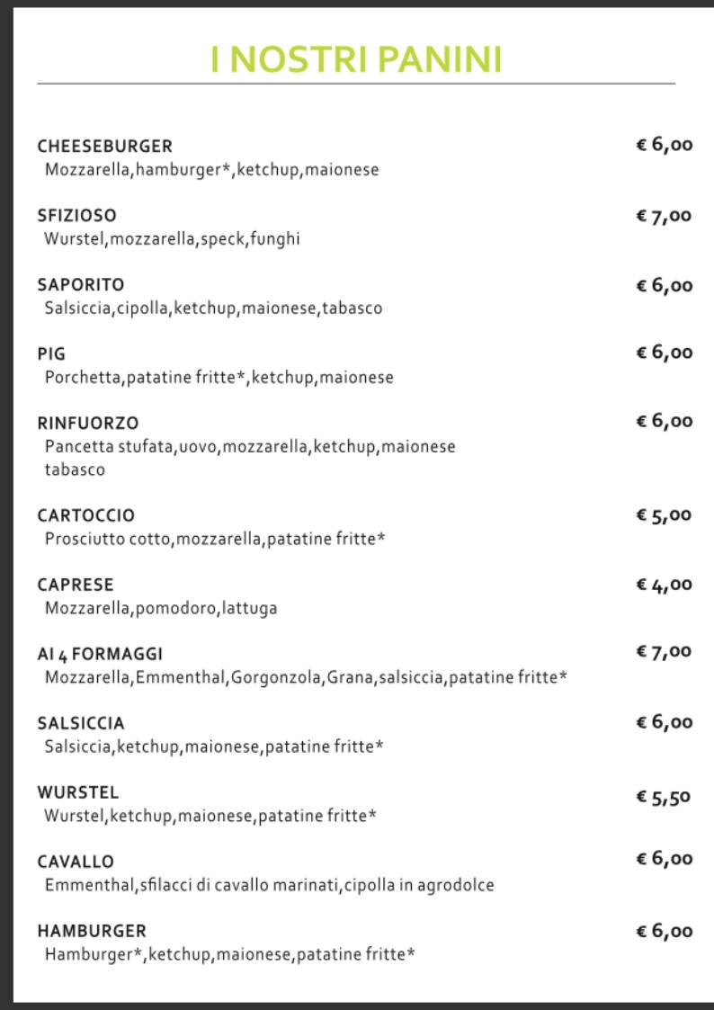 Menu di Il Ritrovo 