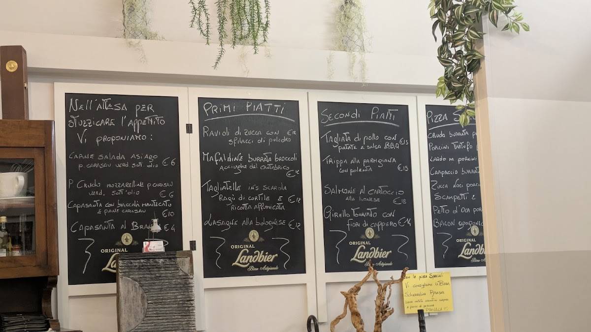 Menu di Al Cappello 