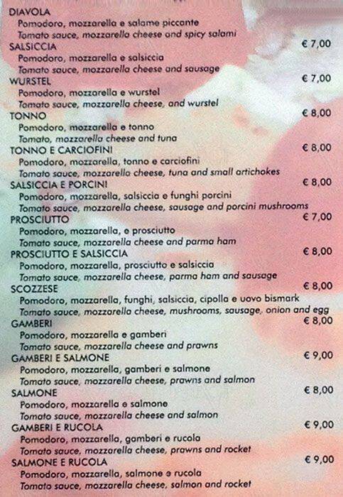 Menu di Bar Asti 