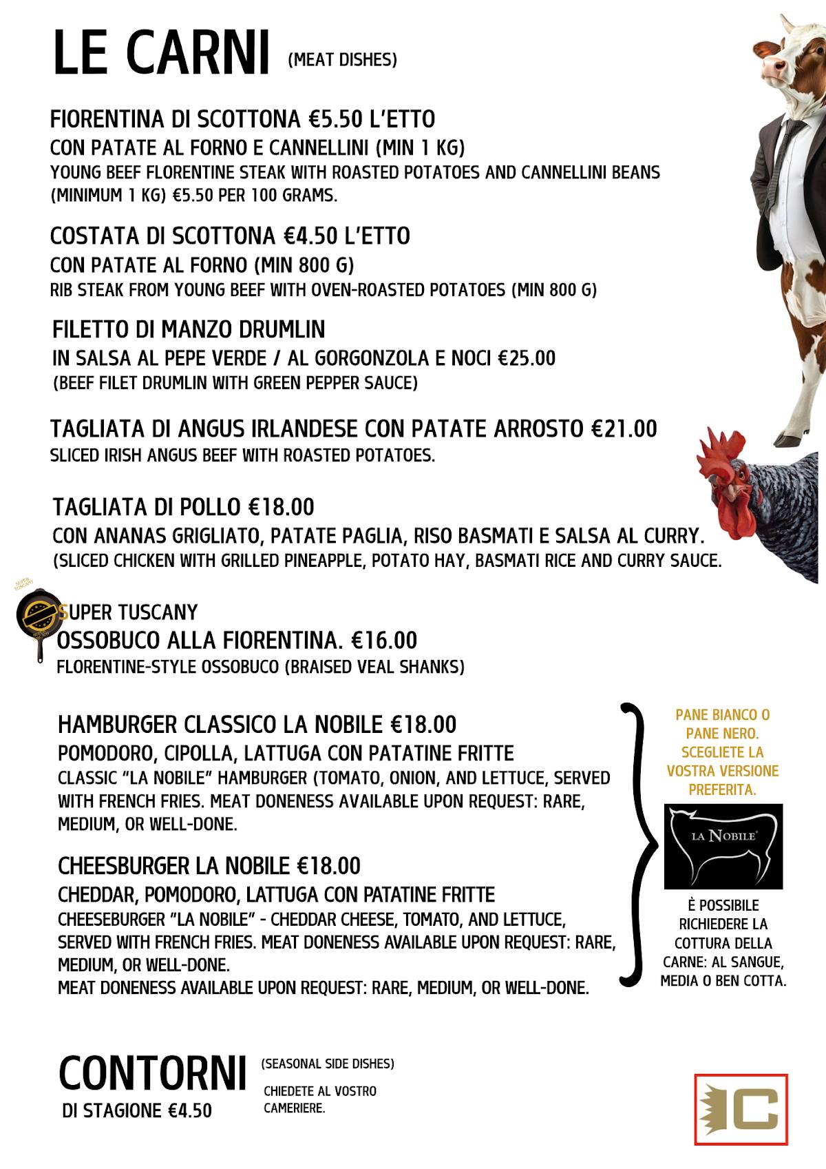 Menu di CENTRALE Ristorante Pizzeria 