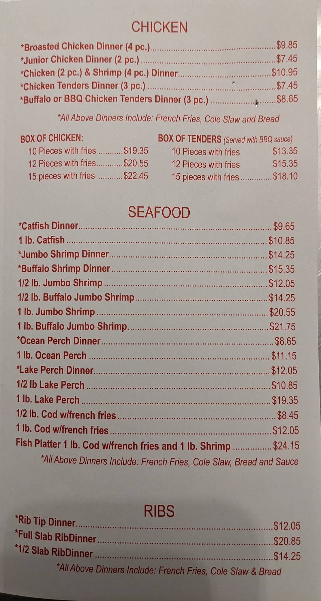 Menu at Capri's Pizza Of Whiting pizzeria, Whiting