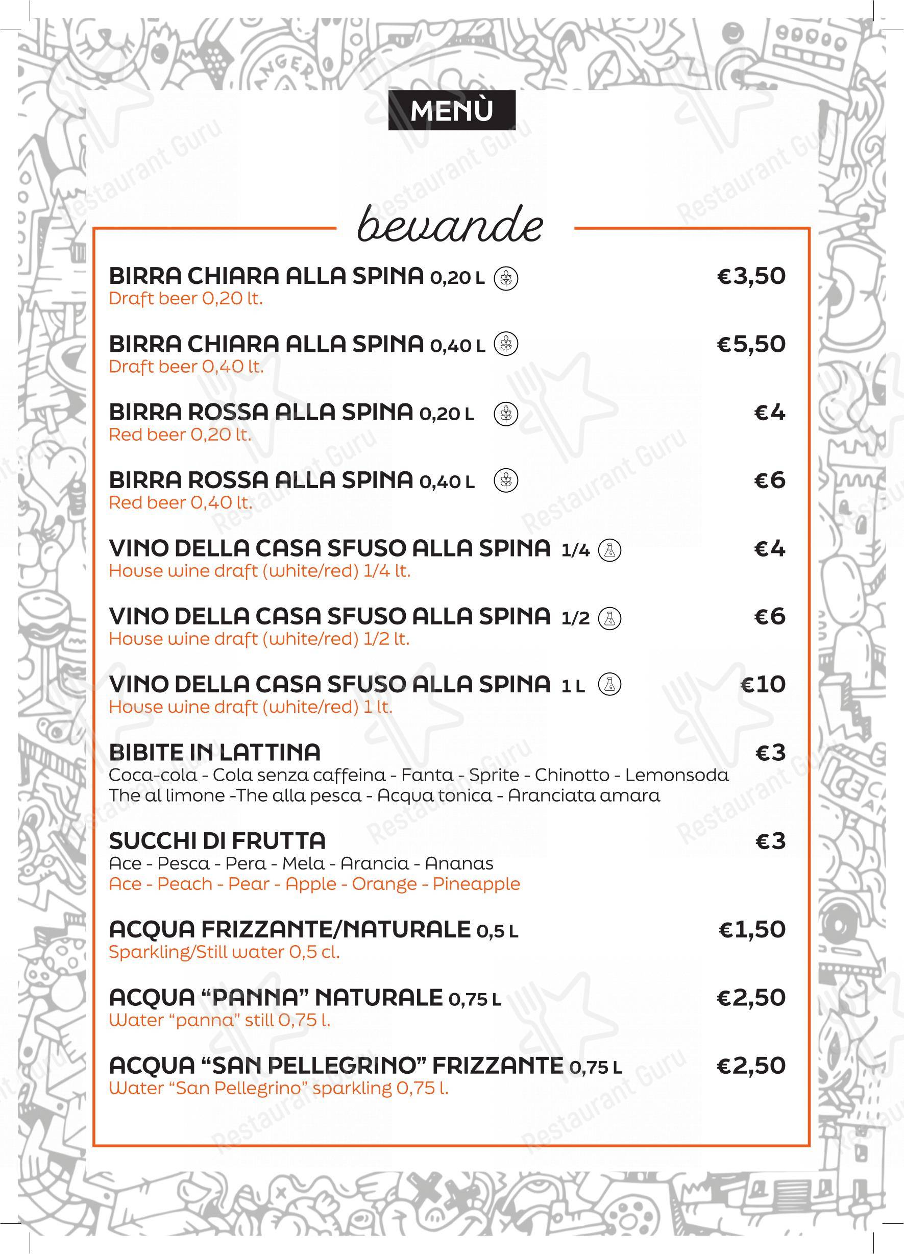 Pizzeria Damino in Angera - Menu