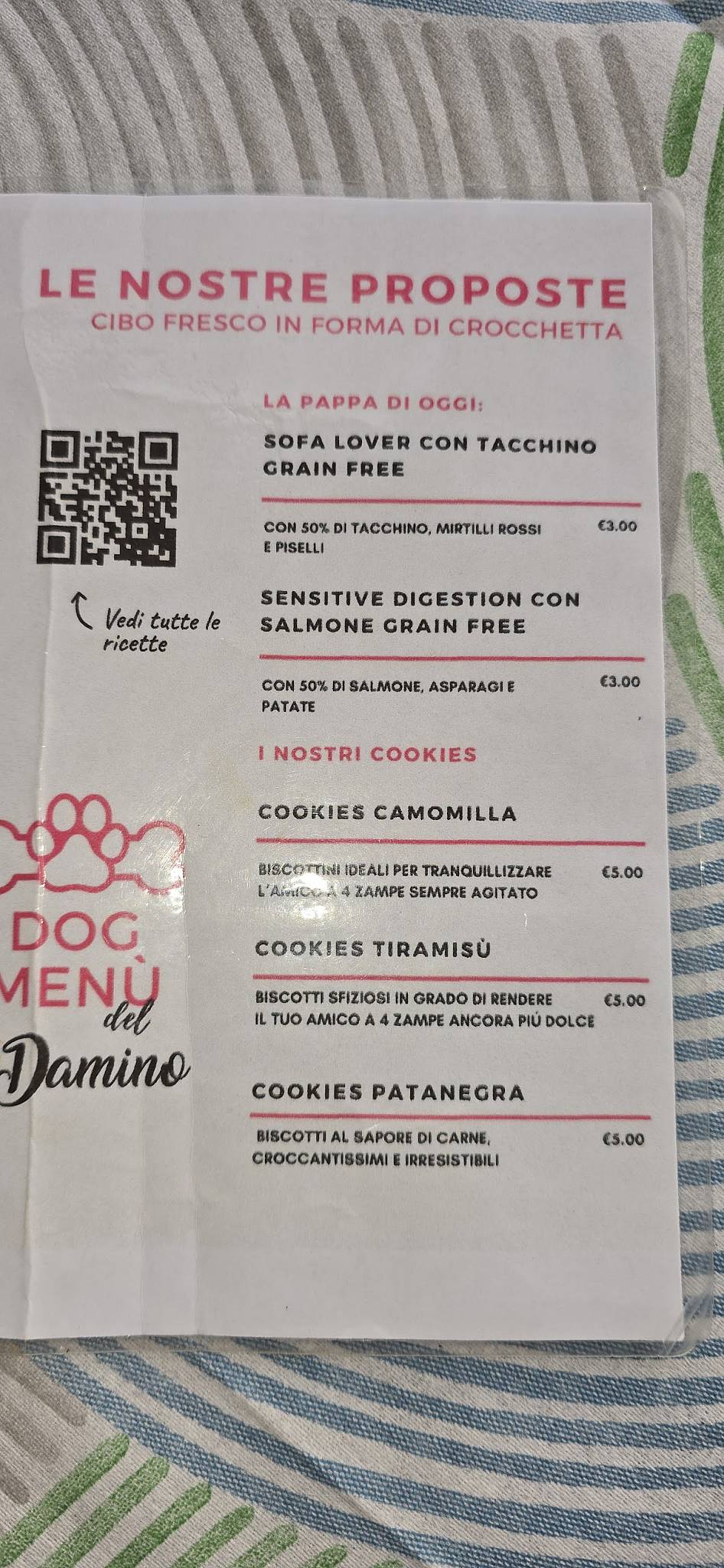 Menu di Pizzeria Damino 