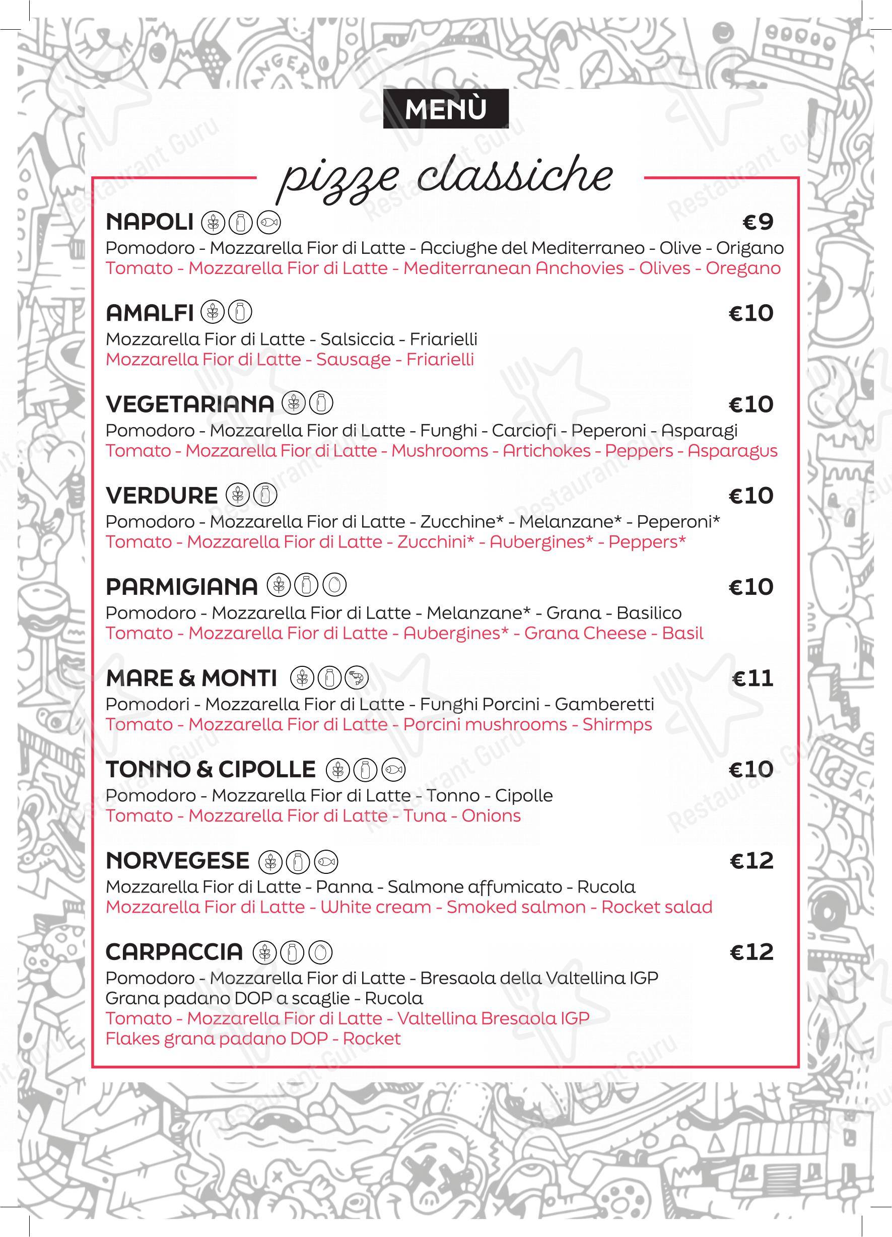 Pizzeria Damino in Angera - Menu