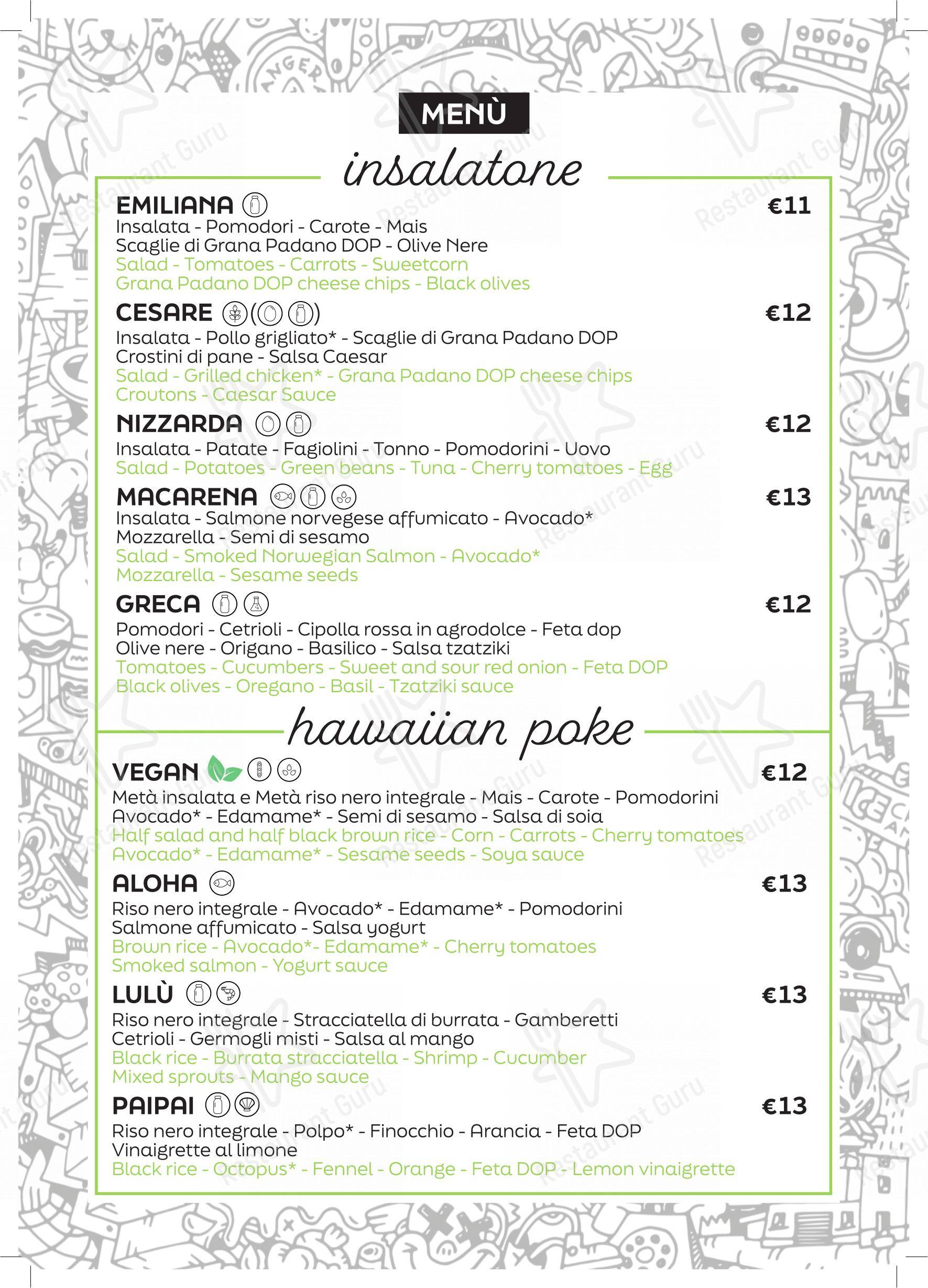 Menu per Pizzeria Damino in Angera