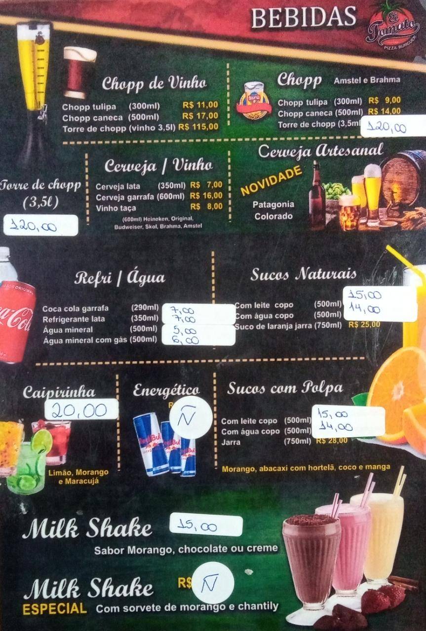 El Tomato Pizzaria cardápio
