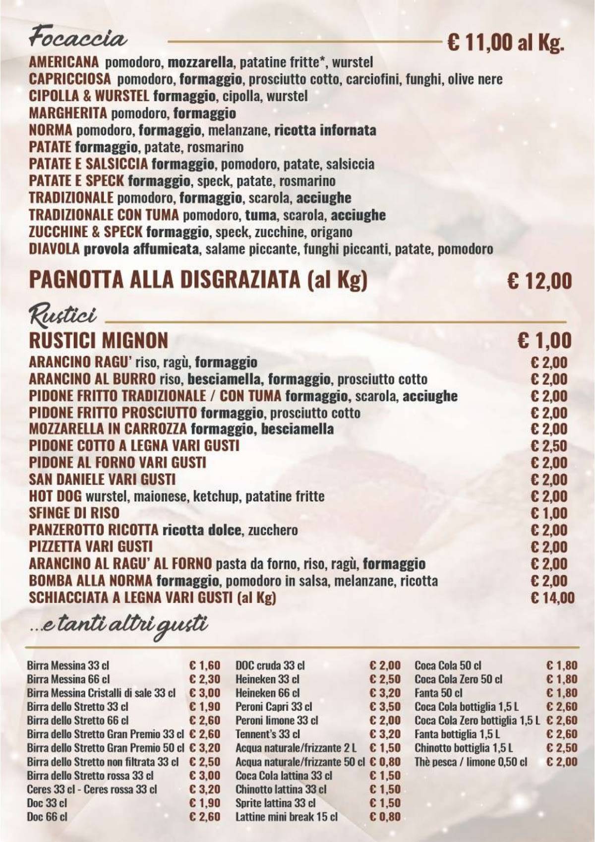 Menu di Panificio Panyllo 