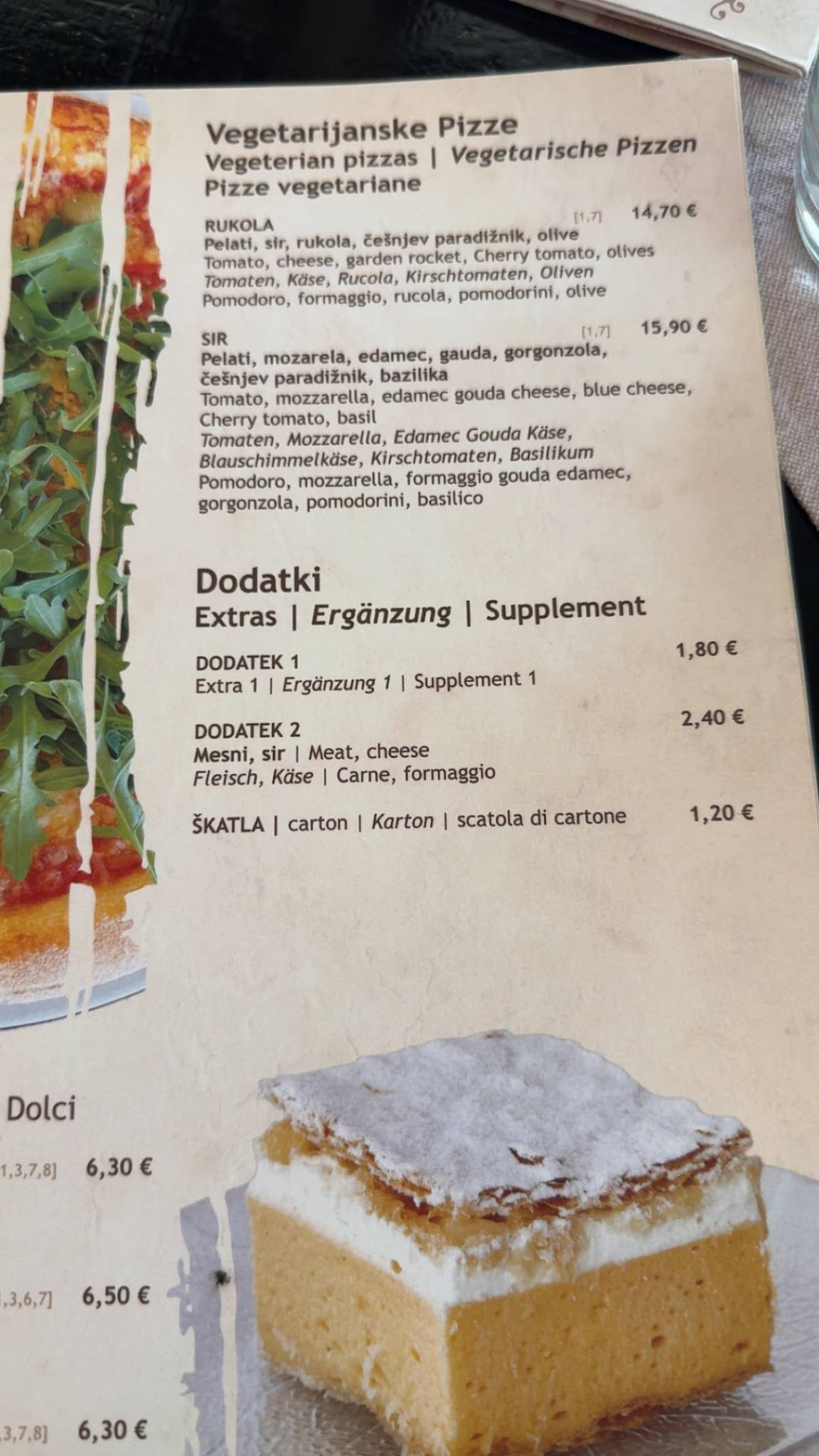Menu di Pizzeria Gallus 