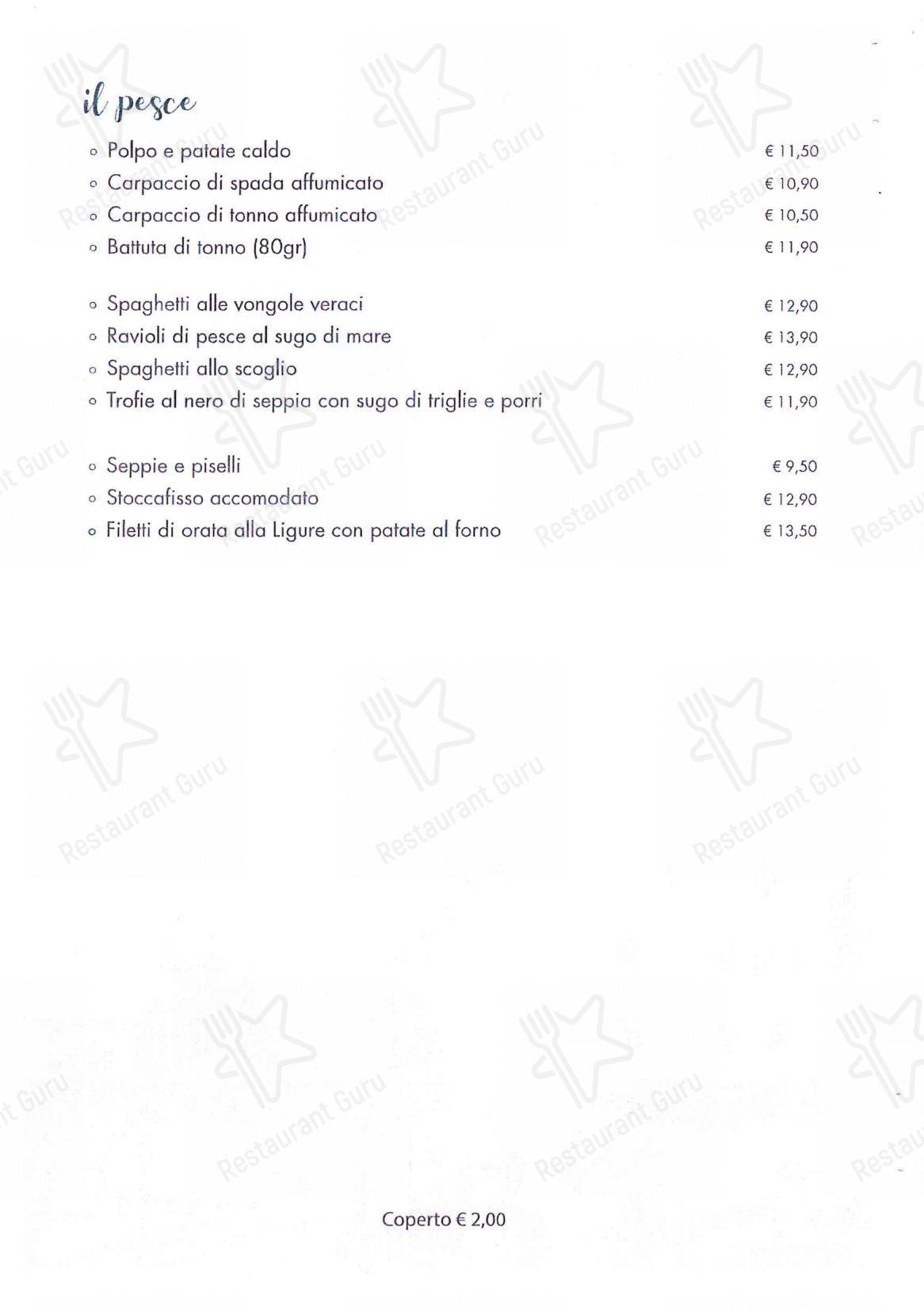 Menu bar per Ristorante Halloween in Genova