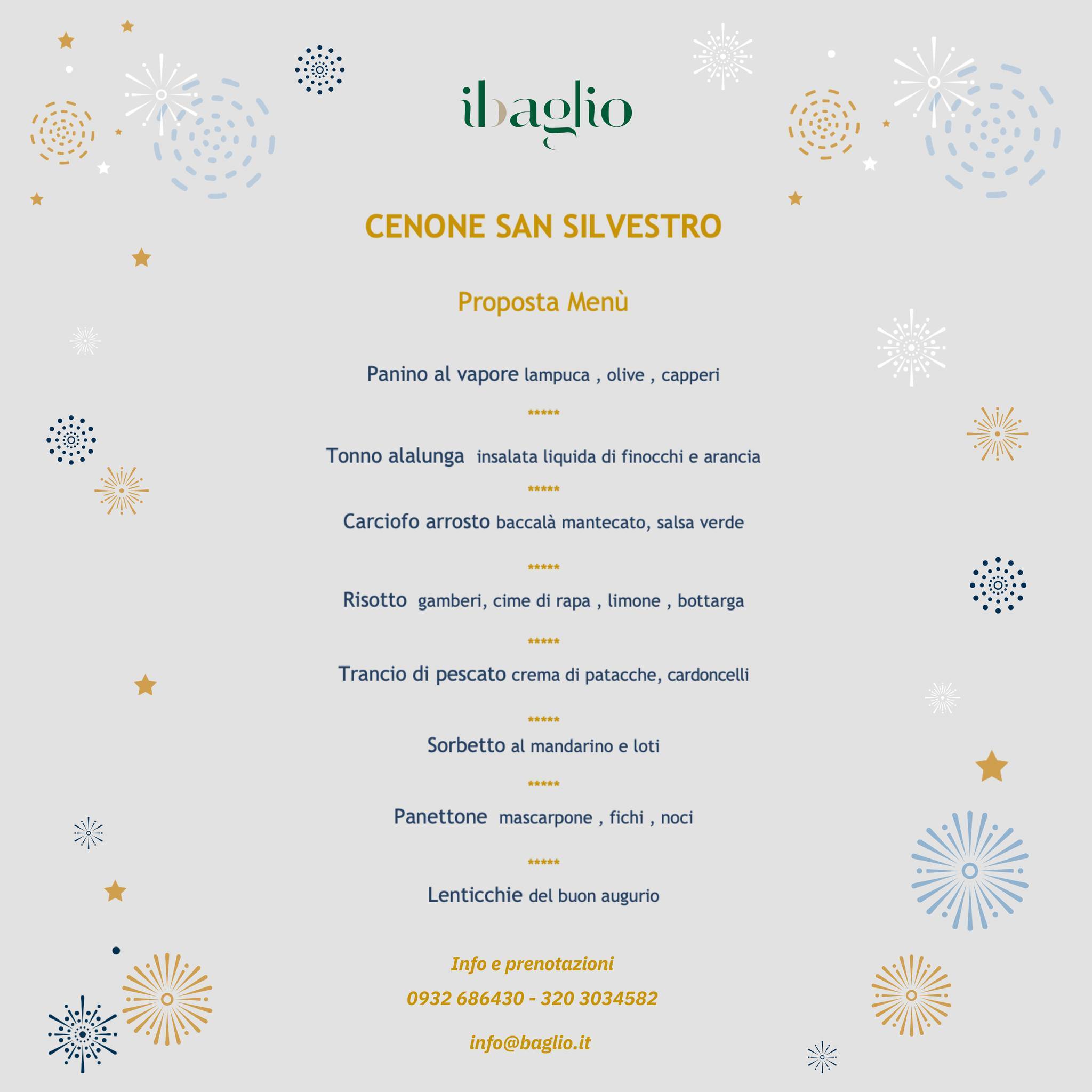 Menu de Il Baglio