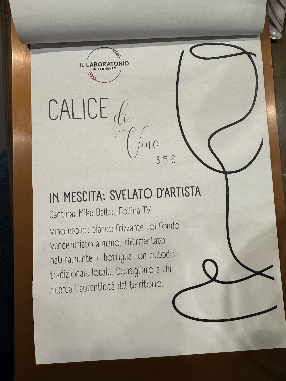 Menu di Il Laboratorio 