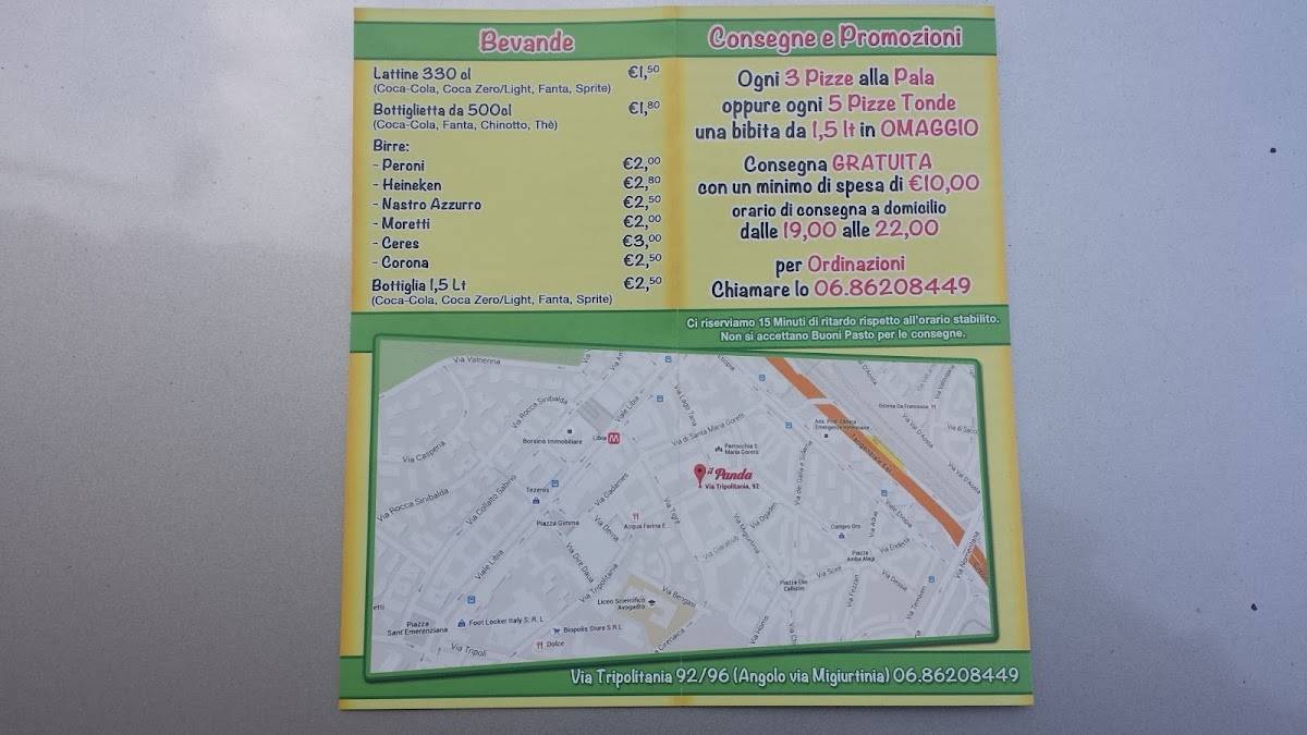 Menu di Il Panda 