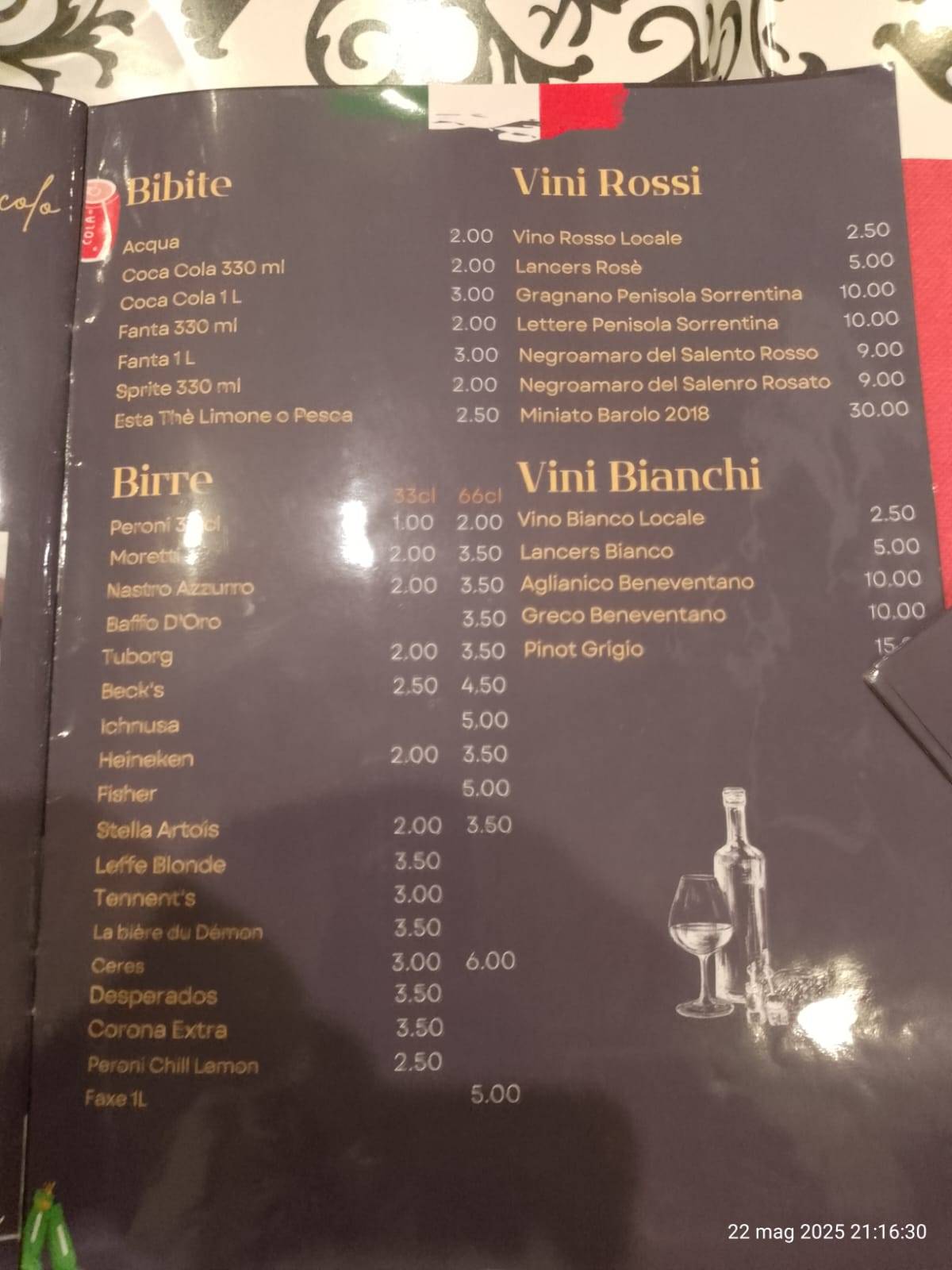 Menu di Pizzeria Miracolo da Andrea 
