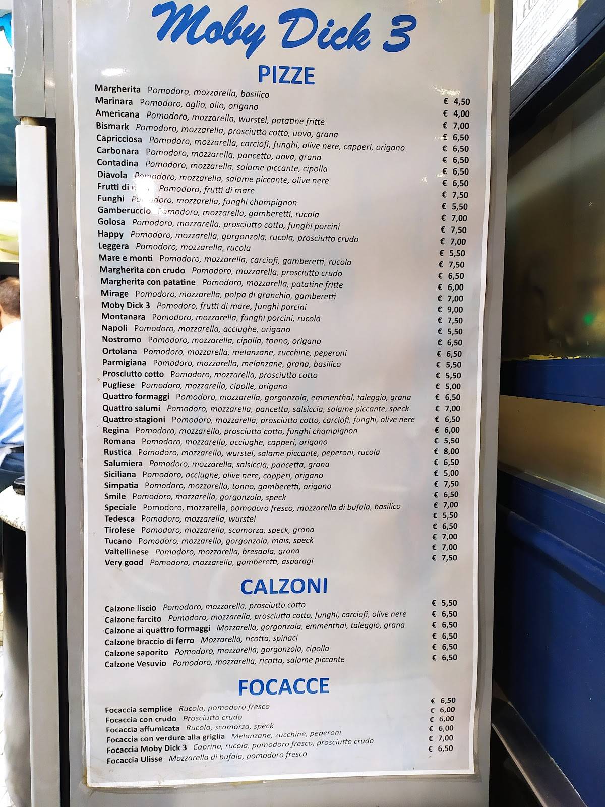 Menu di Moby Dick 3 