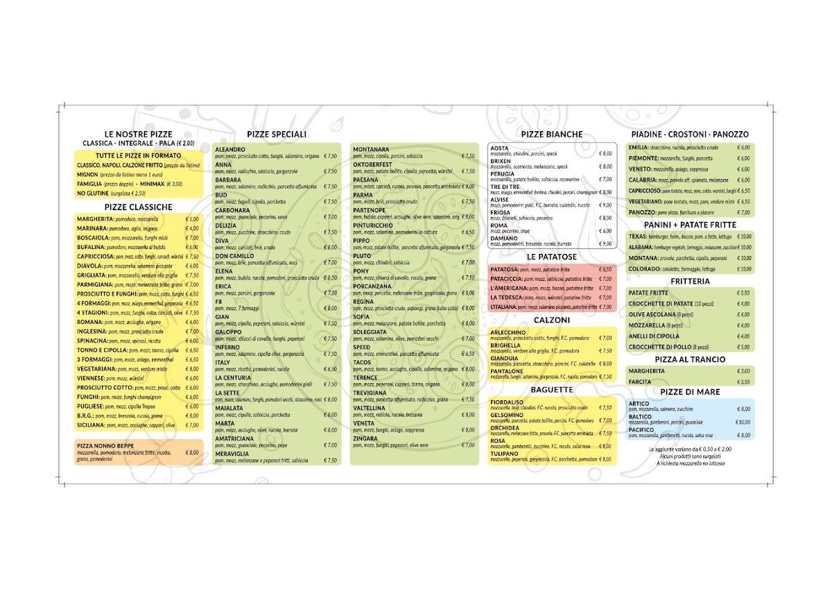 Menu di Pizzeria Nonno Beppe 