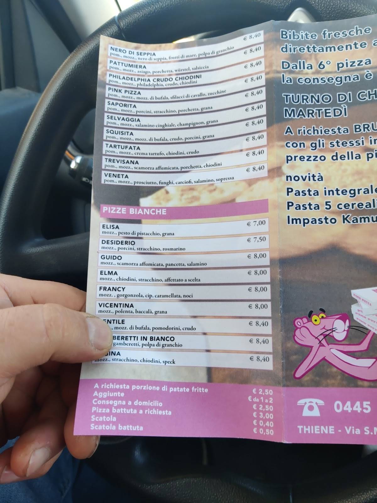 Menu di Pizzeria Pink Pizza 