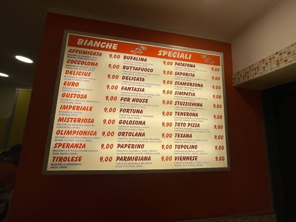 Menu di Pizza For House 2 