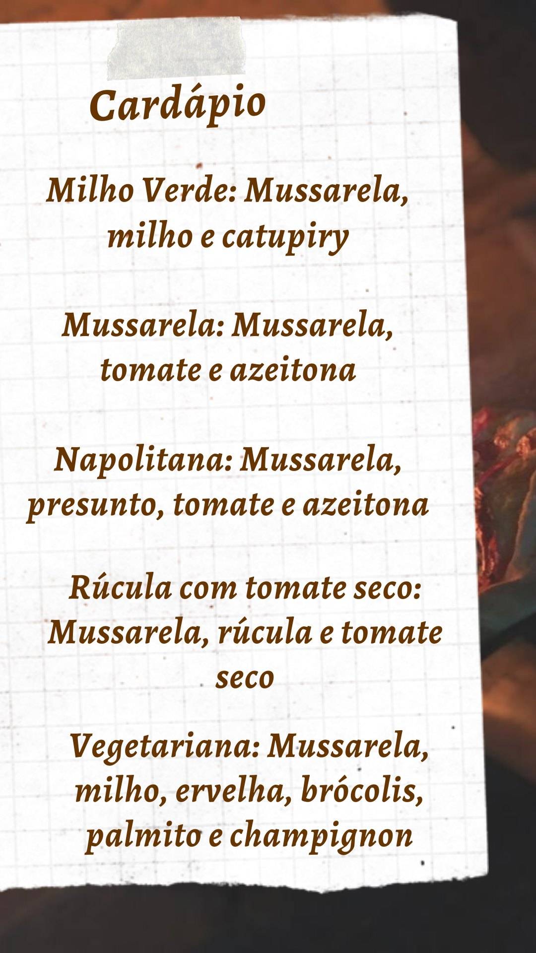 Pizzaria Forninho cardápio