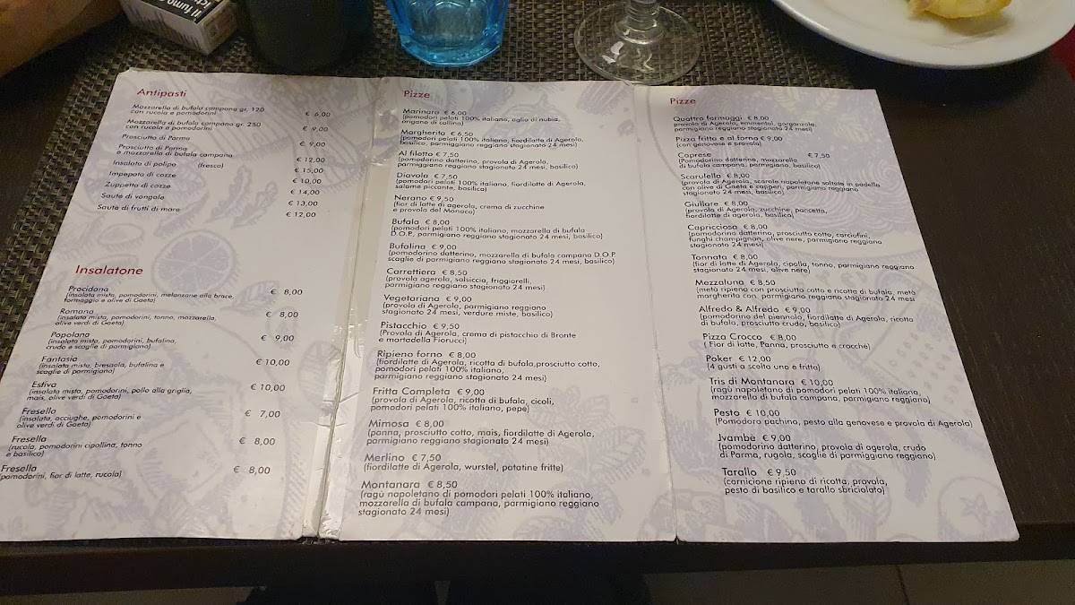 Menu de Pizzeria Alfredo & Alfredo