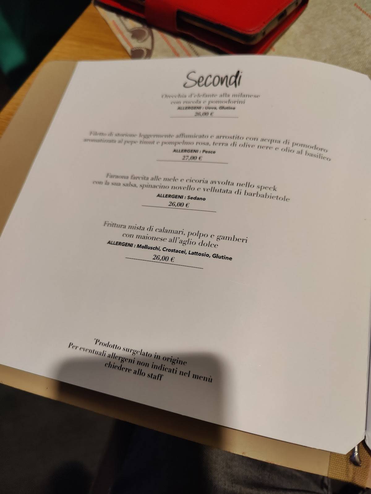 Menu di Pizzeria Dollaro 