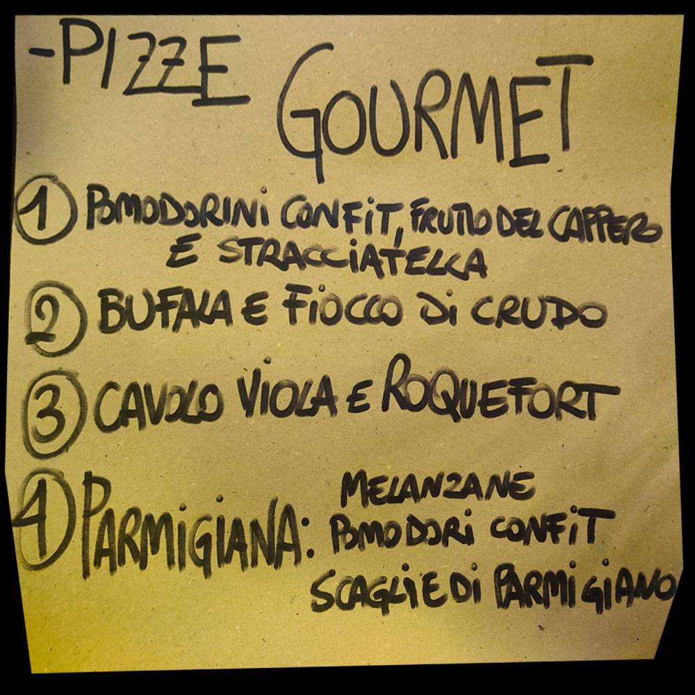 Menu di Pizzeria del Corso • dal 1982 