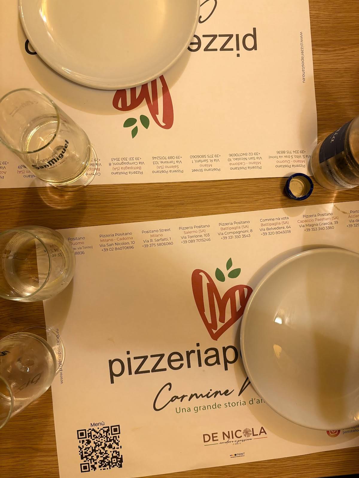 Menu di Pizzeria Positano - Milano Carrobbio 