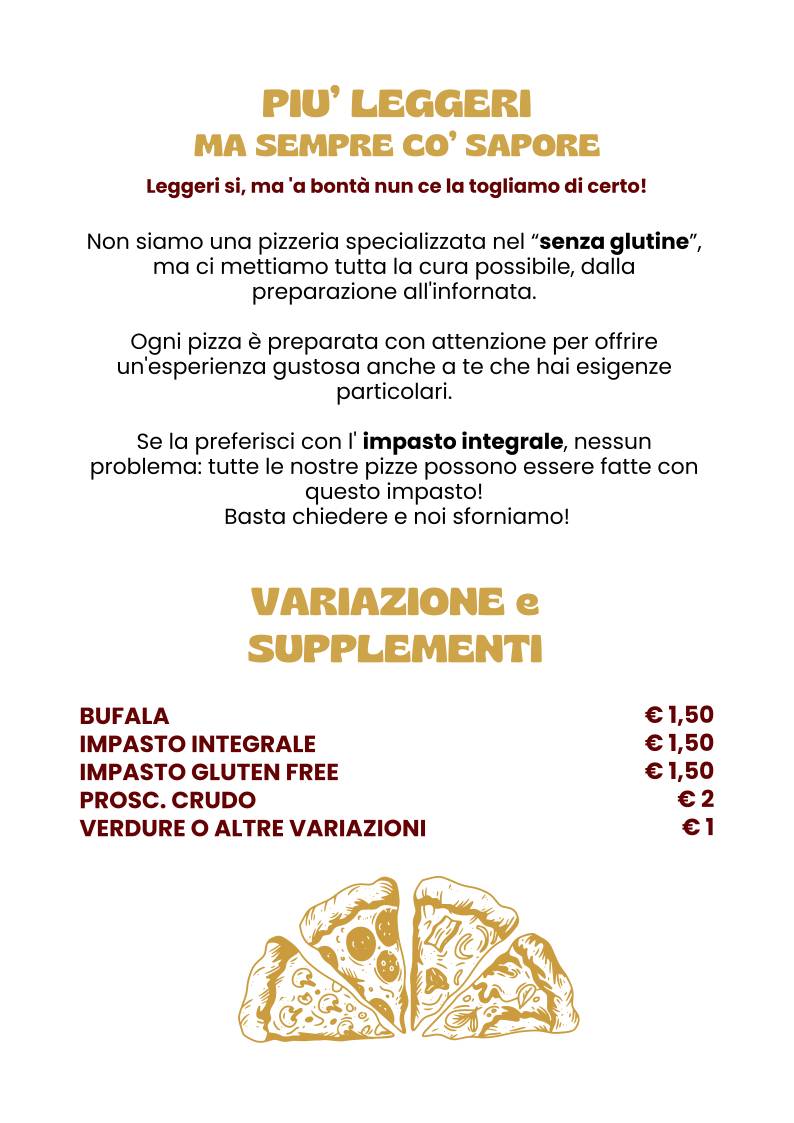 Menu di Pizzeria Rugantino 