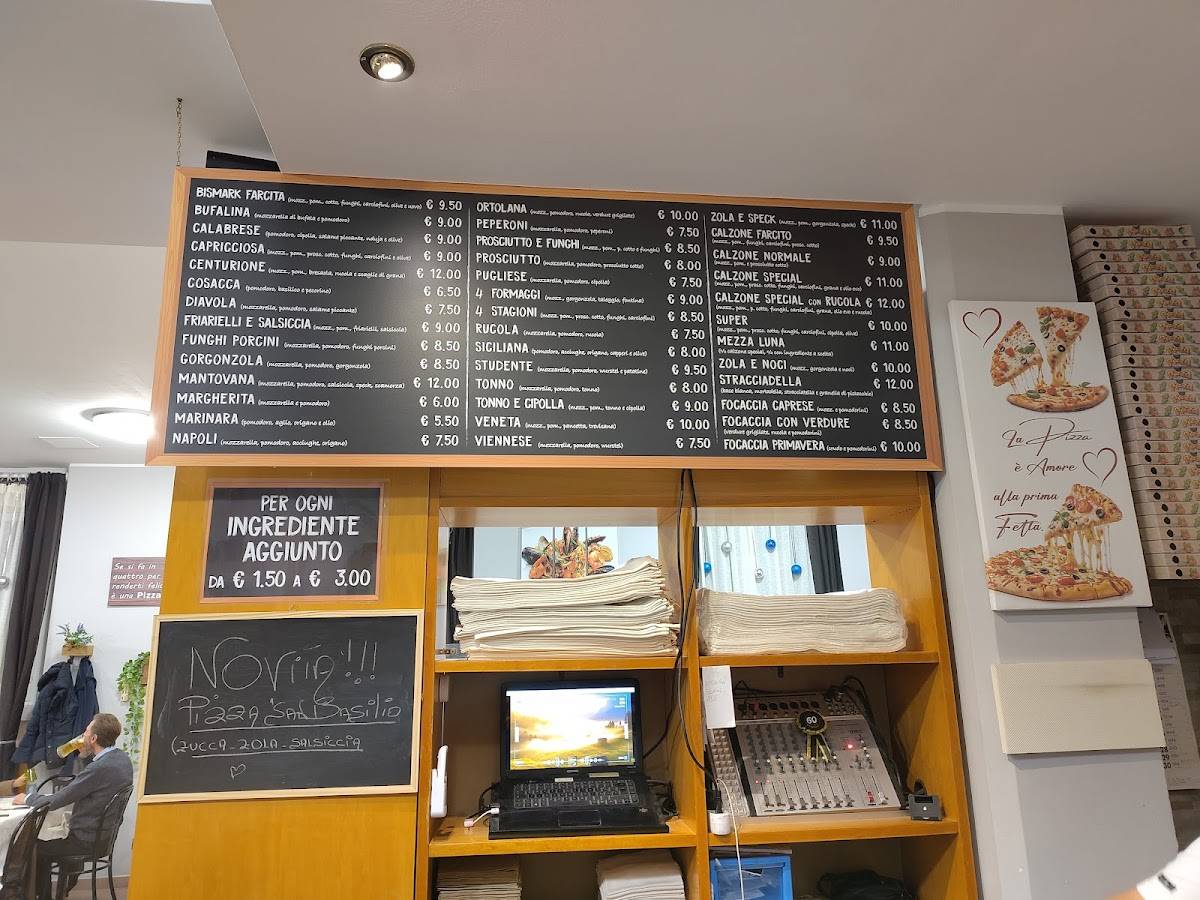Menu di Pizzeria San Basilio 1985 