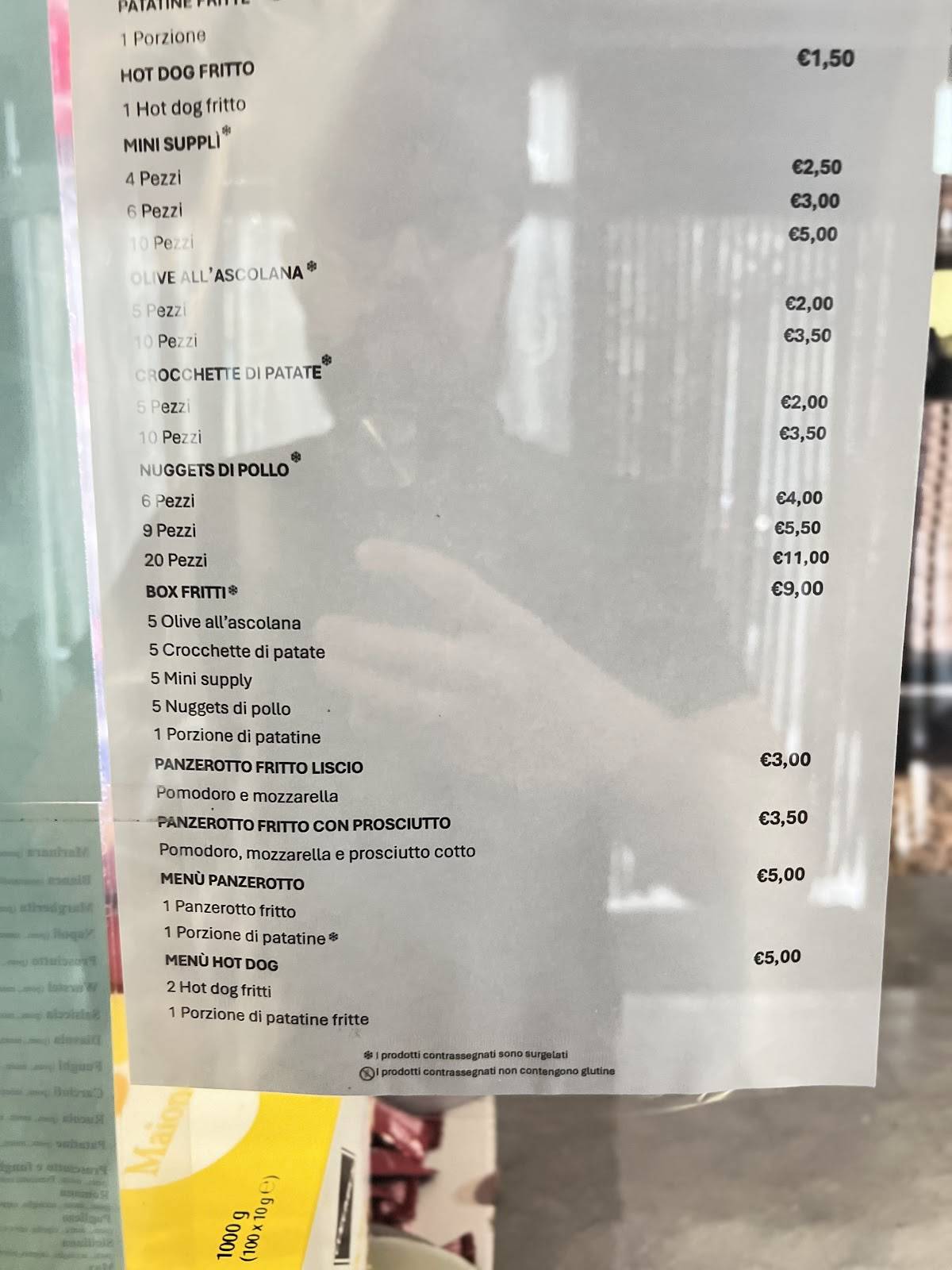 Menu di Pizzeria Silvia Di Gallo Massimo 