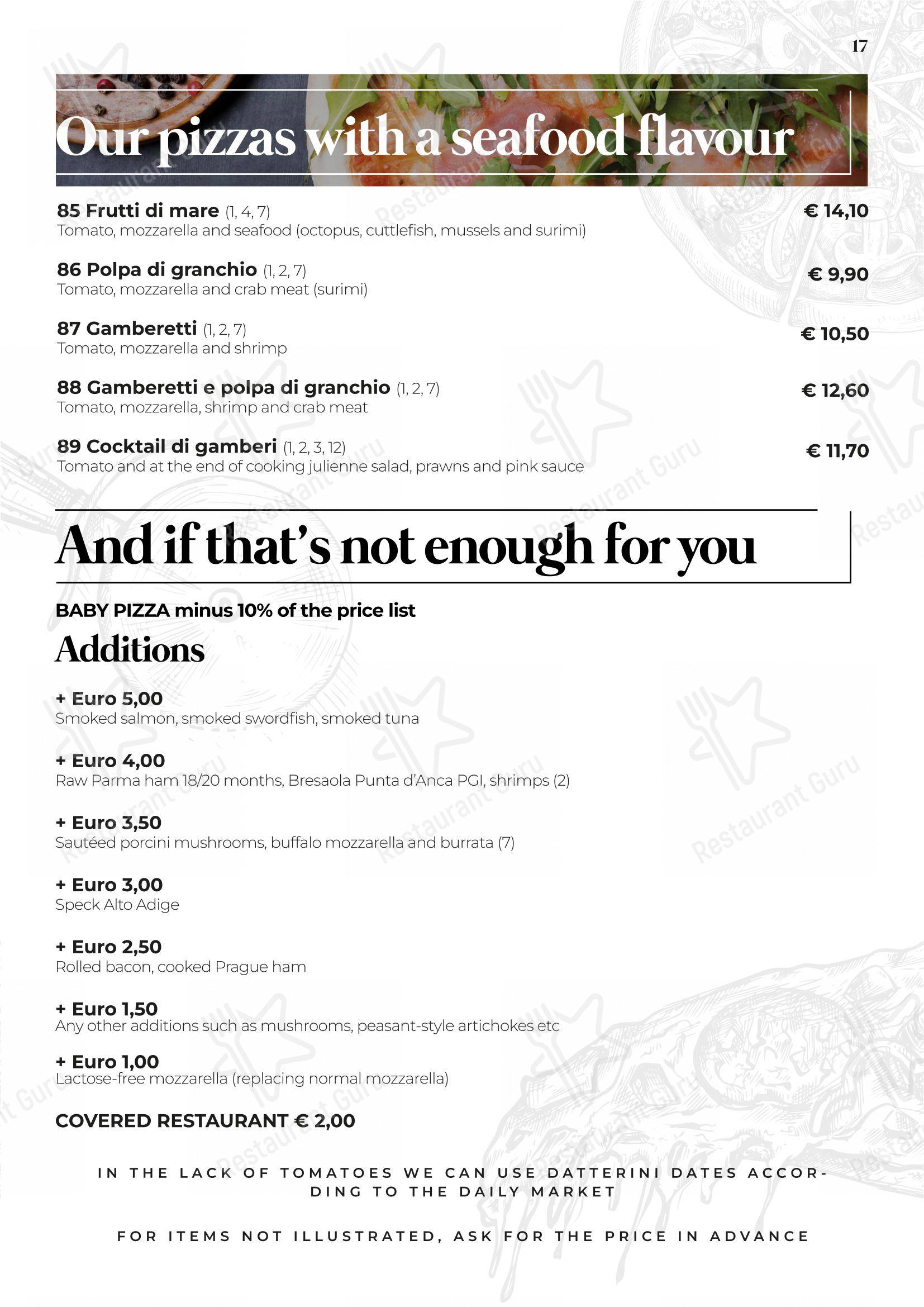 Menu di Pizzeria Trattoria da Giorgio - Menu bar