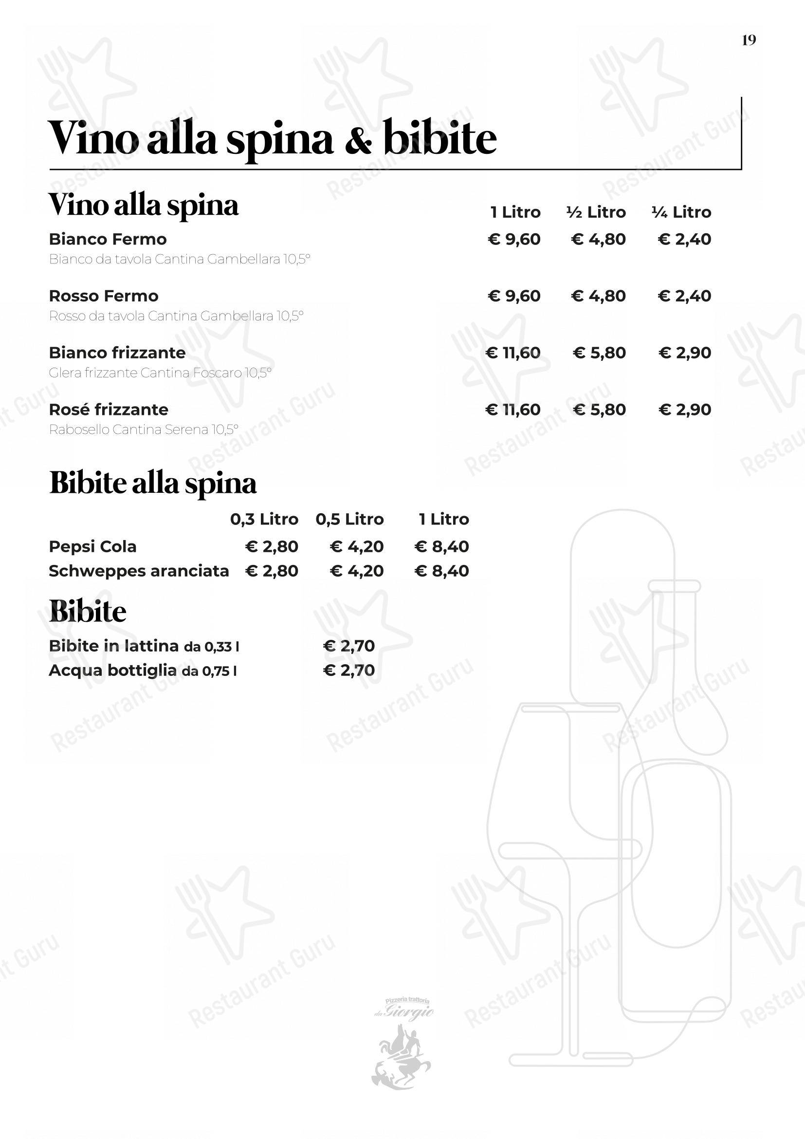 Pizzeria Trattoria da Giorgio in Roverbella - Menu