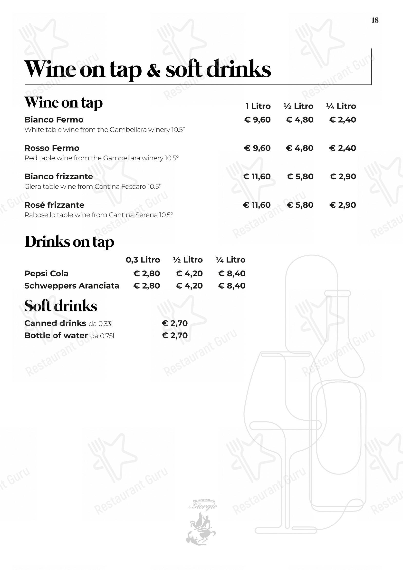 Pizzeria Trattoria da Giorgio in Roverbella - Menu bar