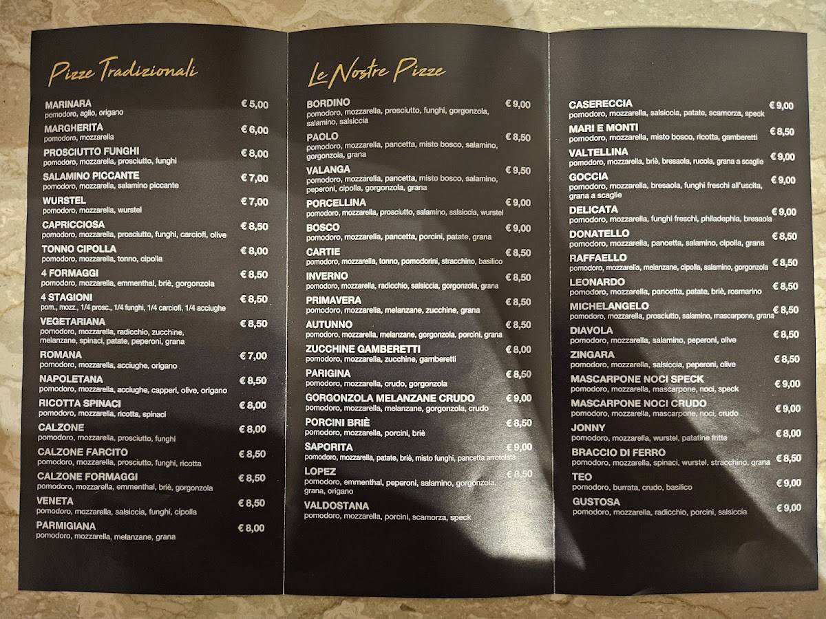 Menu di Pizzeria il Bordino 